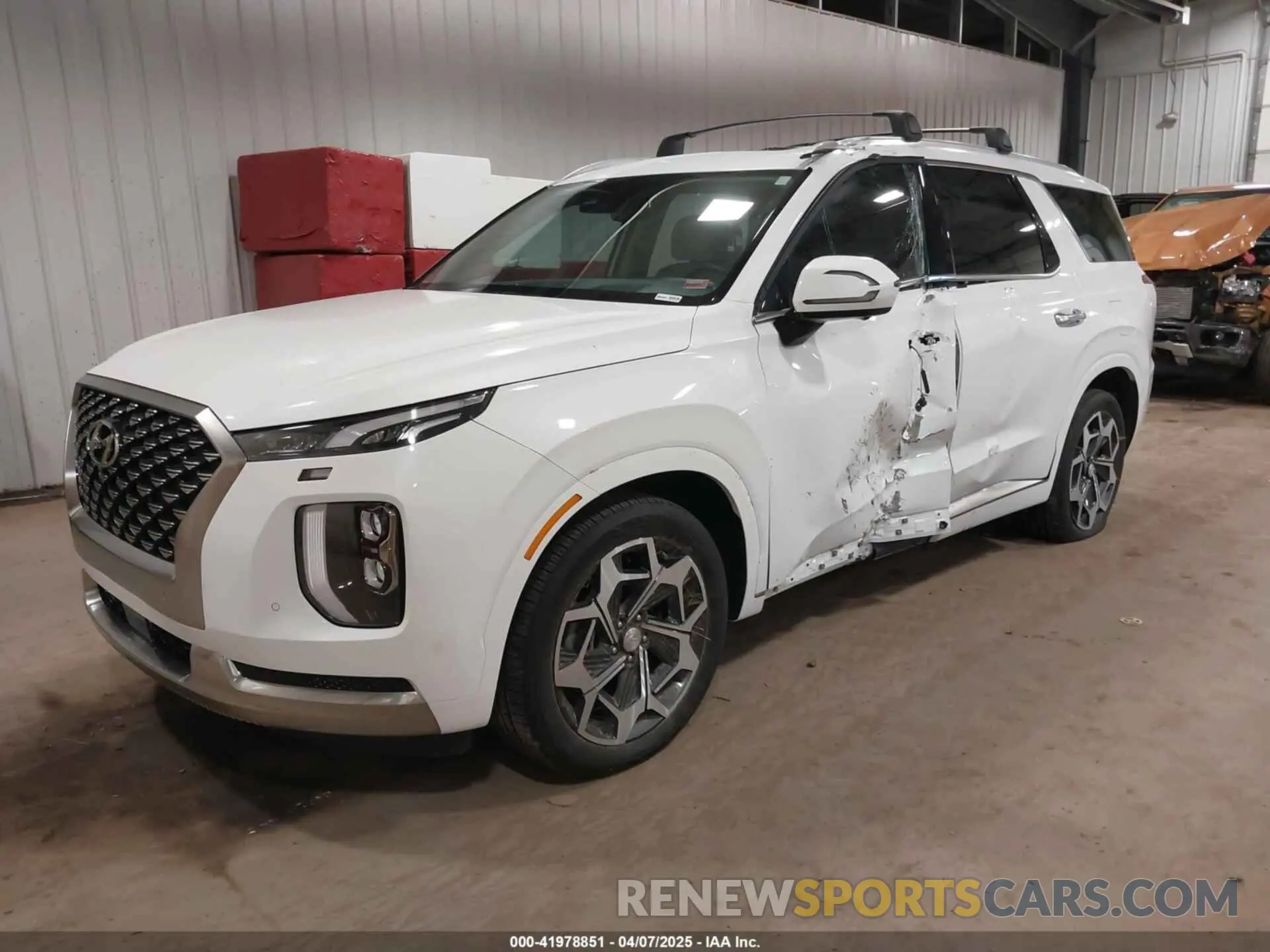 2 fotografías del automóvil dañado KM8R74HE0NU357779 HYUNDAI PALISADE 2022
