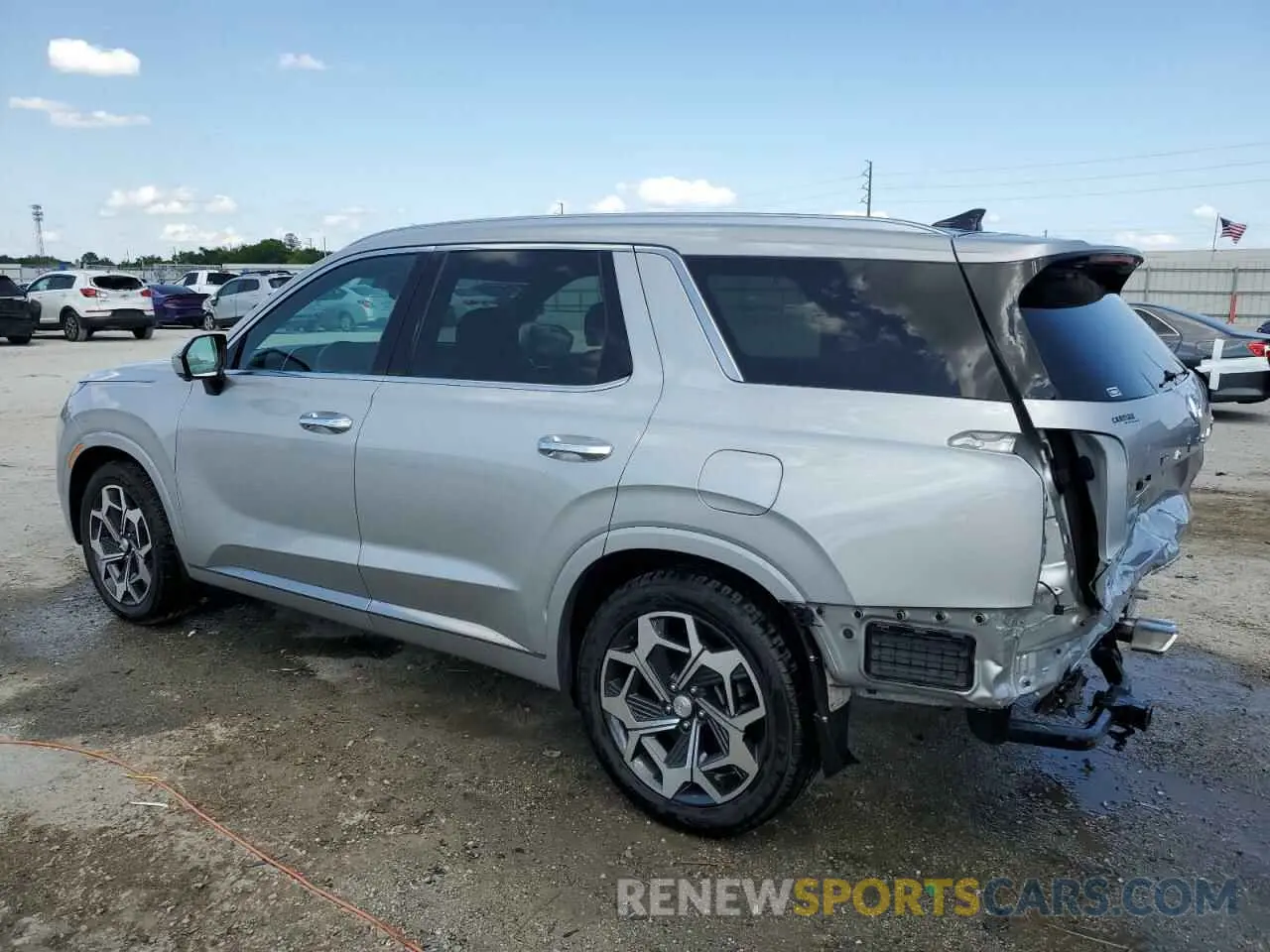 2 fotografías del automóvil dañado KM8R74HE3NU342287 HYUNDAI PALISADE 2022