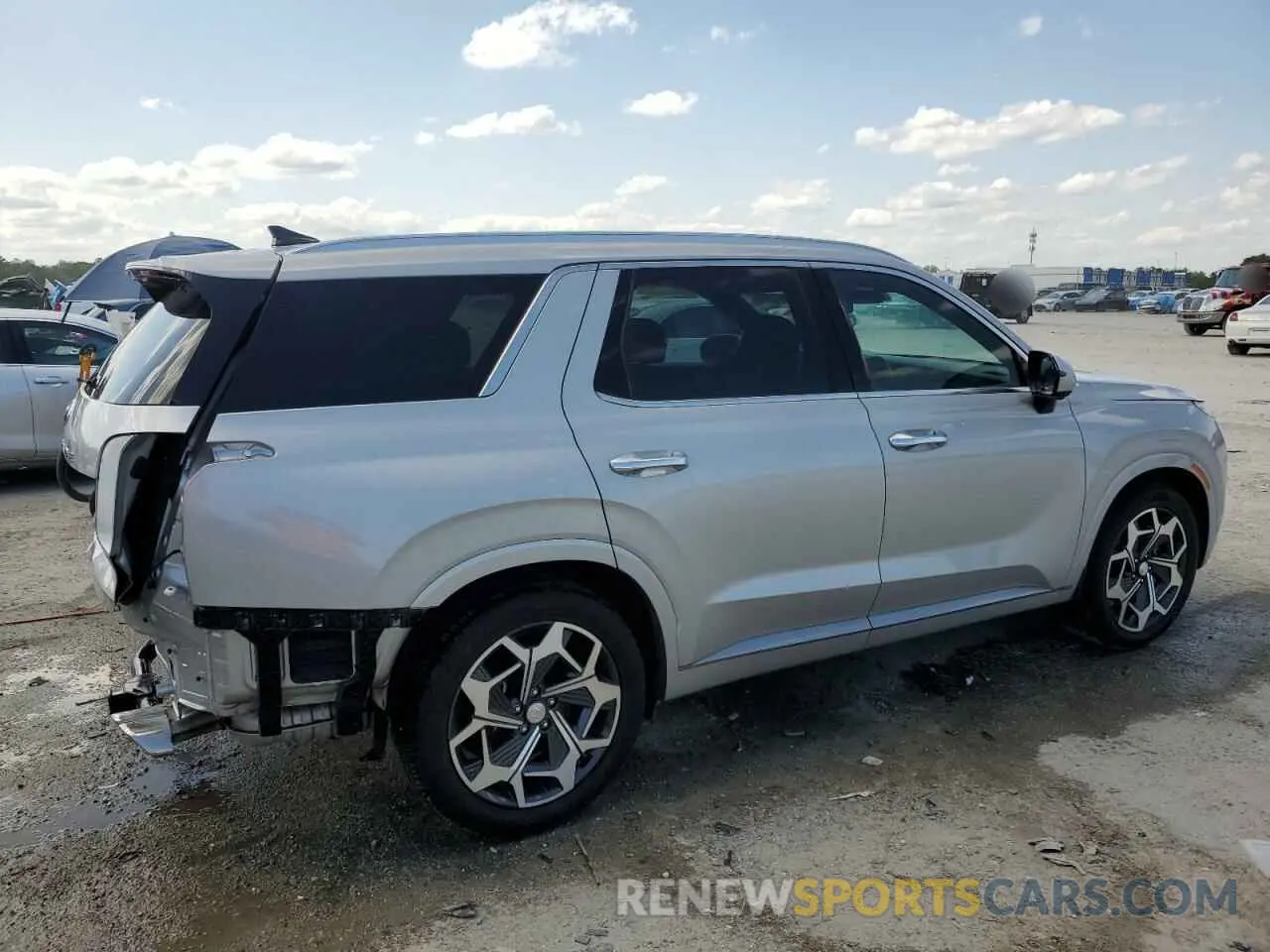 3 fotografías del automóvil dañado KM8R74HE3NU342287 HYUNDAI PALISADE 2022