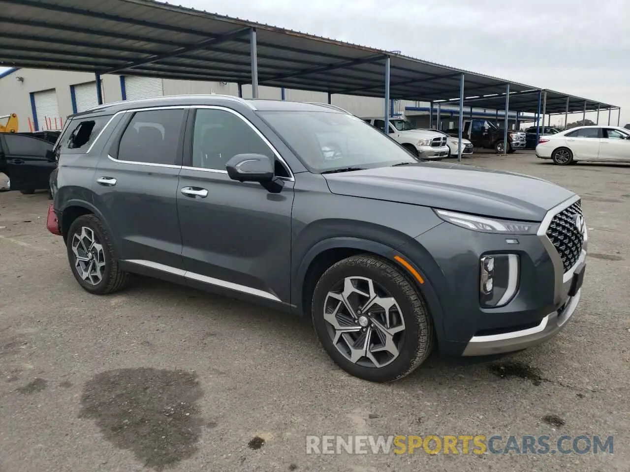 4 fotografías del automóvil dañado KM8R74HE3NU358523 HYUNDAI PALISADE 2022