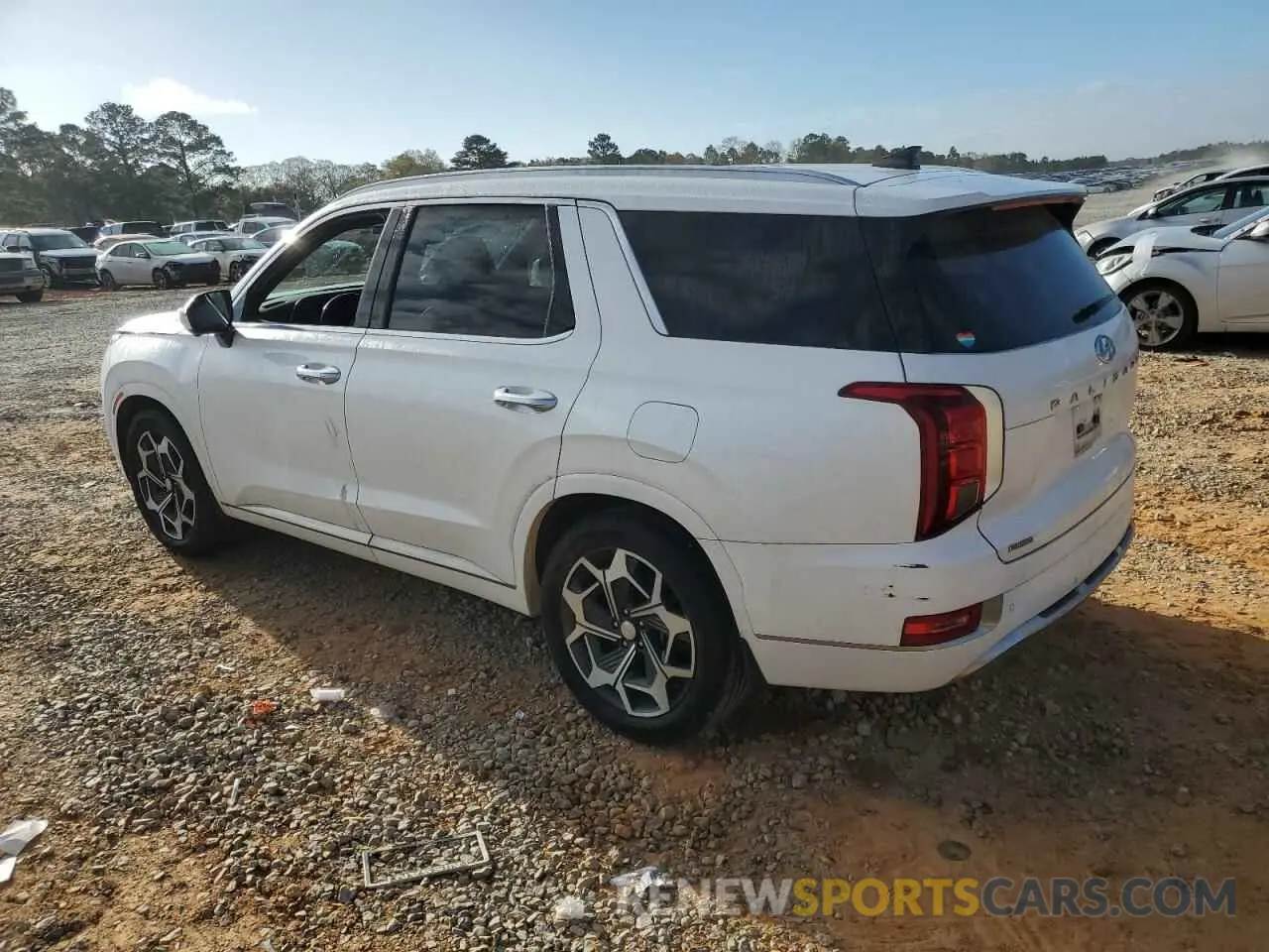 2 fotografías del automóvil dañado KM8R74HE5NU427213 HYUNDAI PALISADE 2022