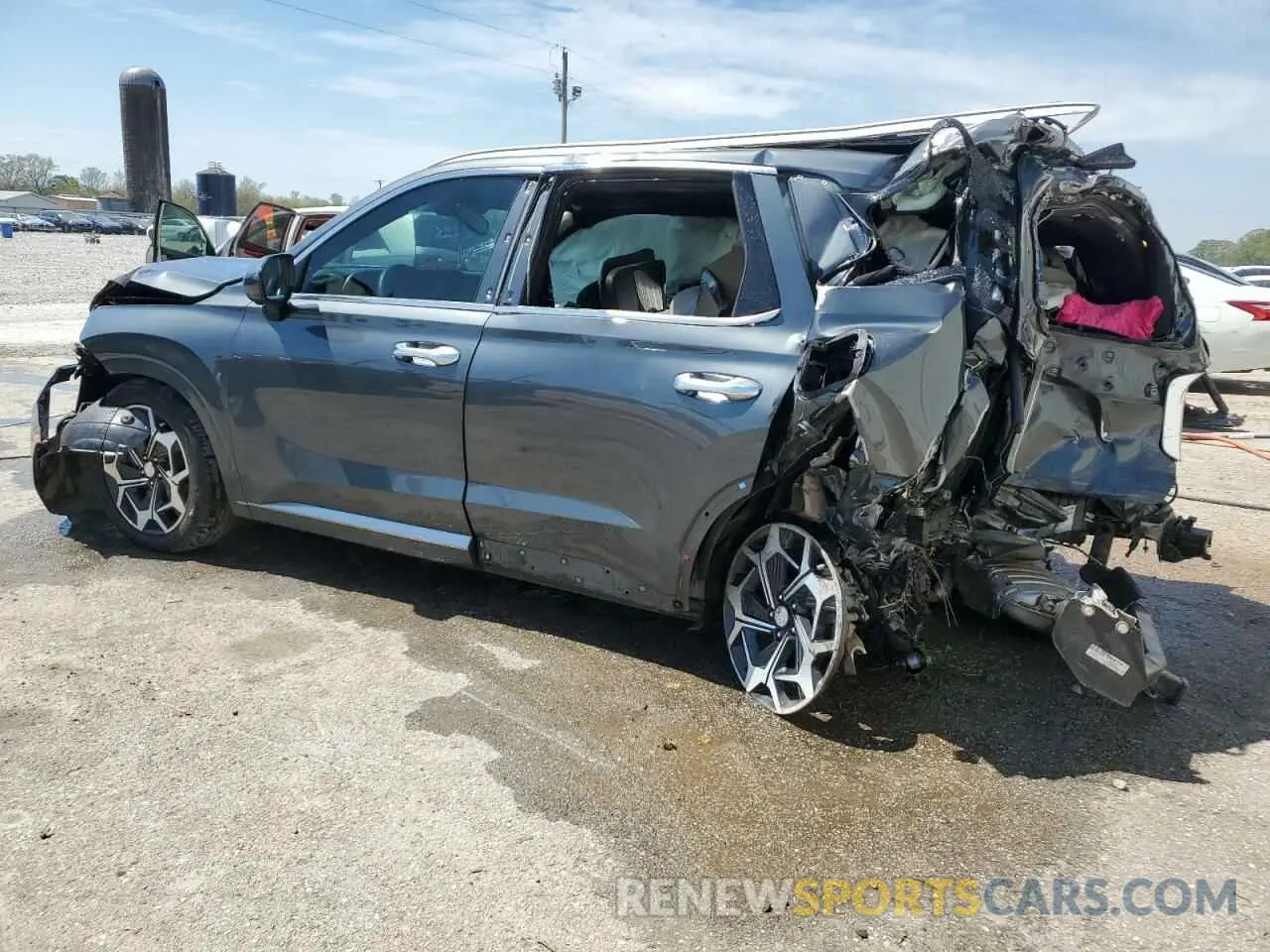 2 fotografías del automóvil dañado KM8R74HE6NU417063 HYUNDAI PALISADE 2022