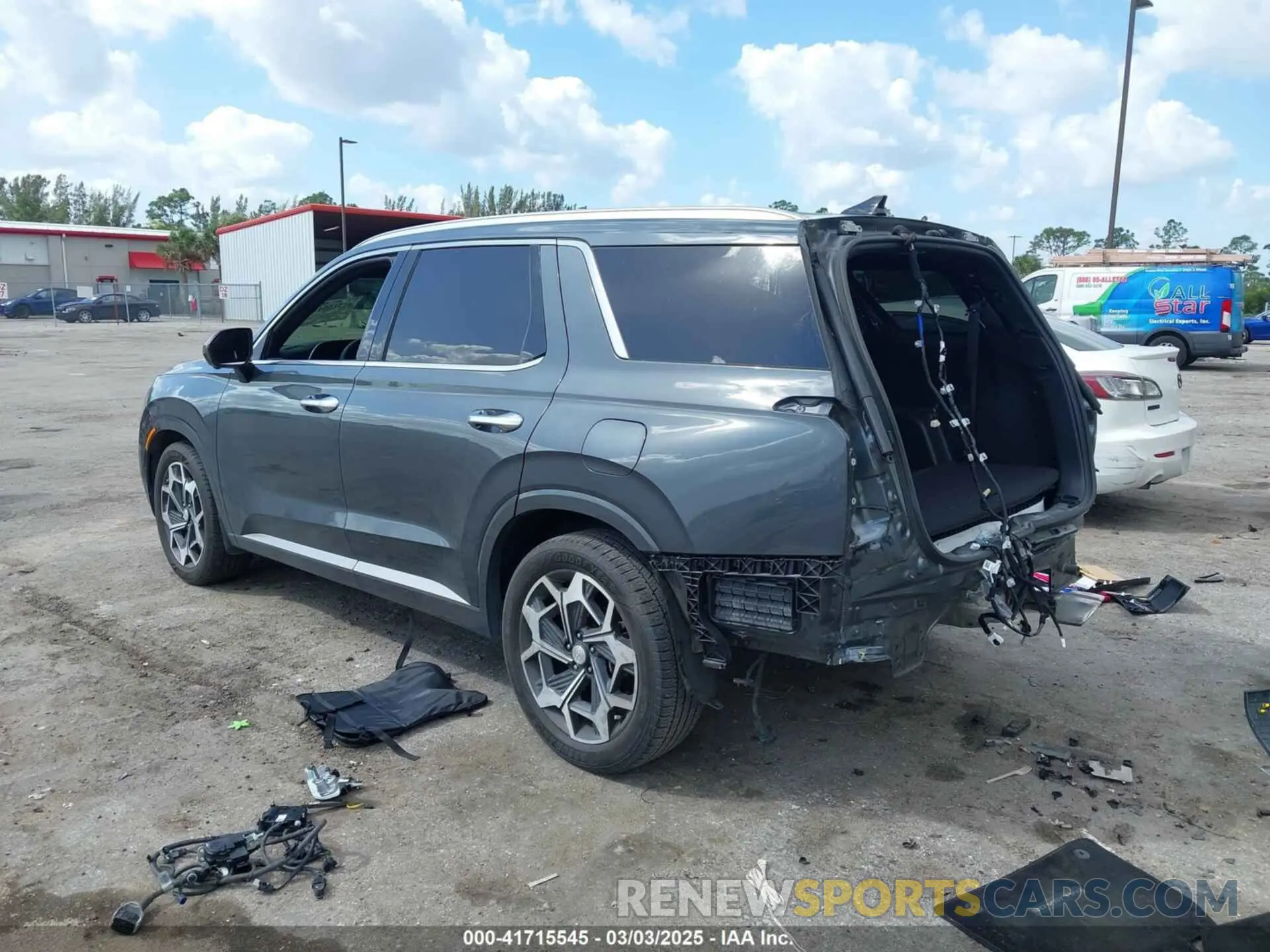 3 fotografías del automóvil dañado KM8R74HE9NU392837 HYUNDAI PALISADE 2022