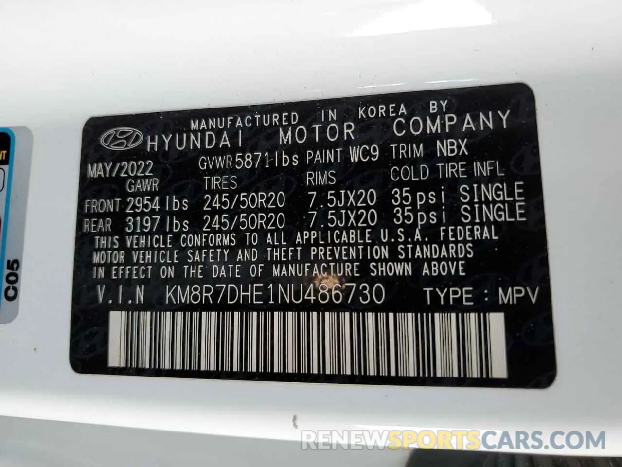13 fotografías del automóvil dañado KM8R7DHE1NU486730 HYUNDAI PALISADE 2022