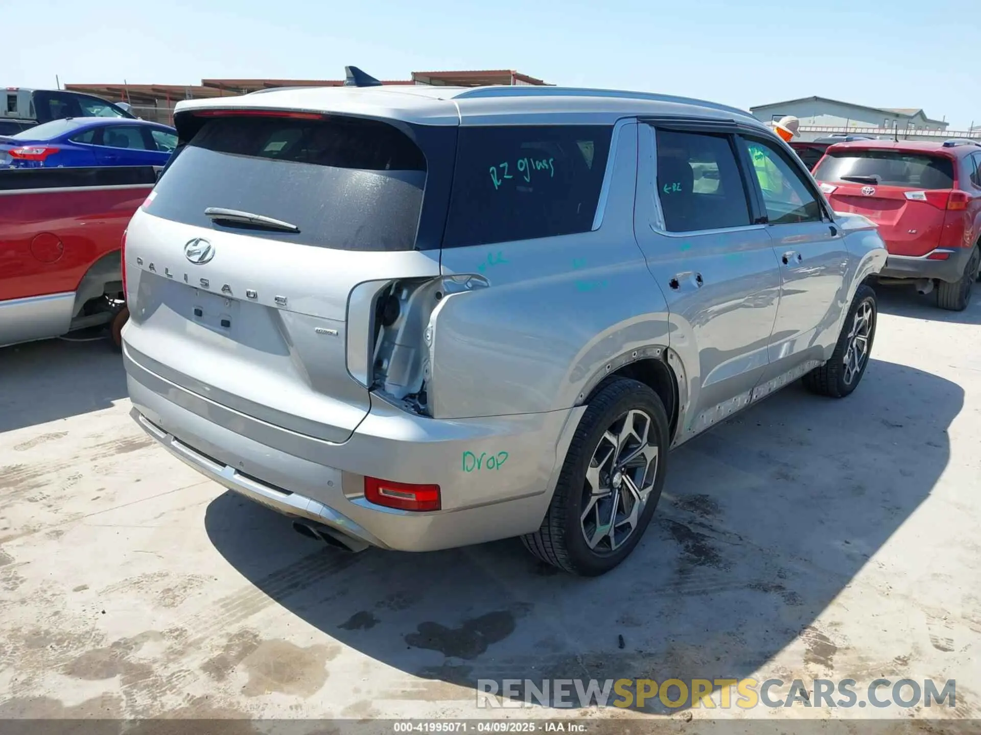 4 fotografías del automóvil dañado KM8R7DHE2NU367794 HYUNDAI PALISADE 2022