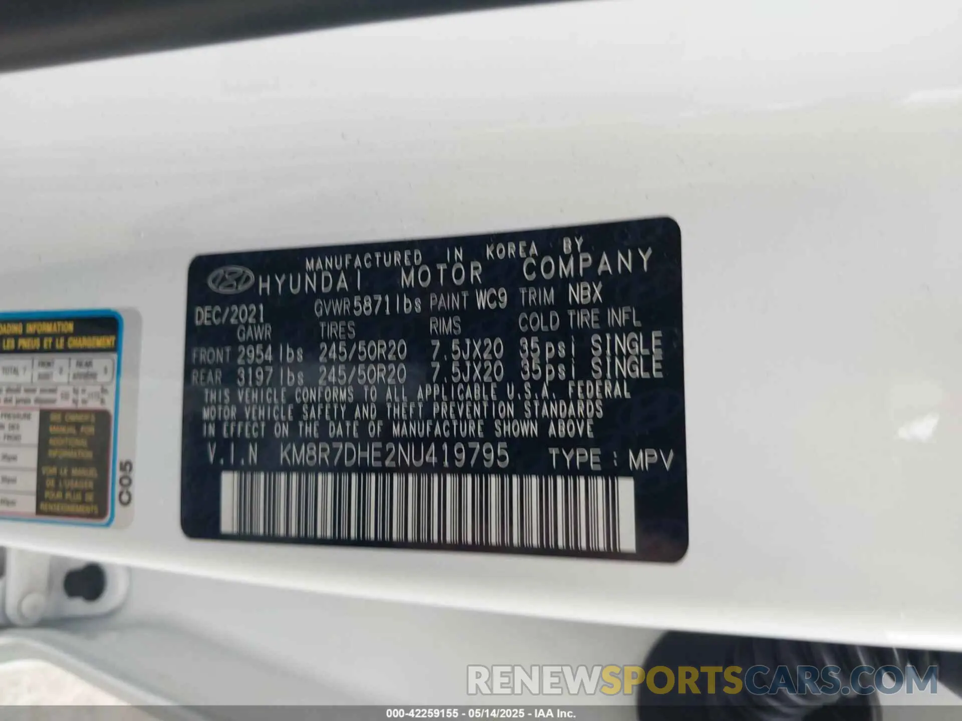 9 fotografías del automóvil dañado KM8R7DHE2NU419795 HYUNDAI PALISADE 2022