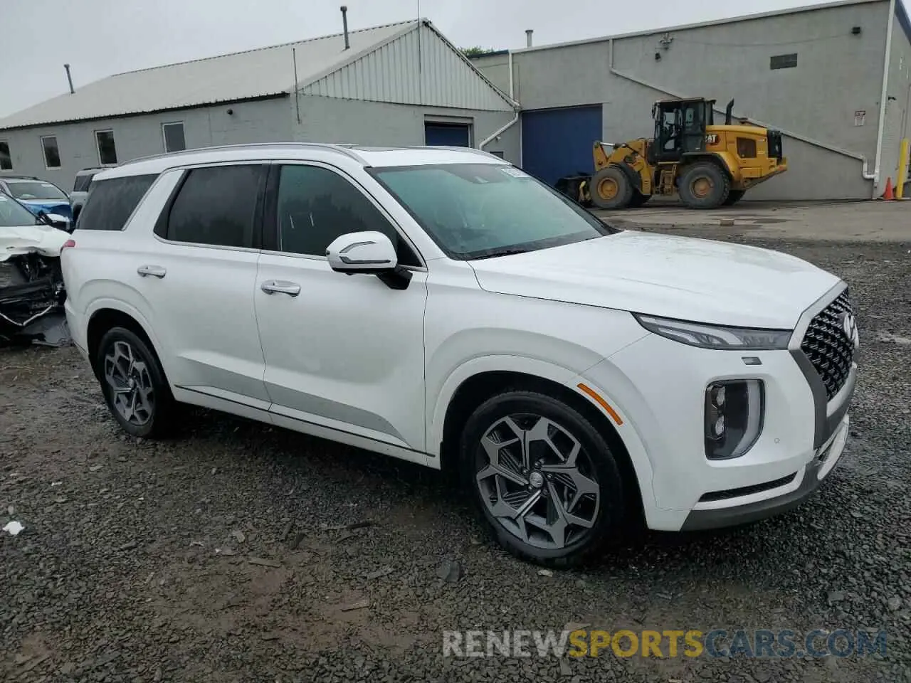 4 fotografías del automóvil dañado KM8R7DHE5NU365022 HYUNDAI PALISADE 2022