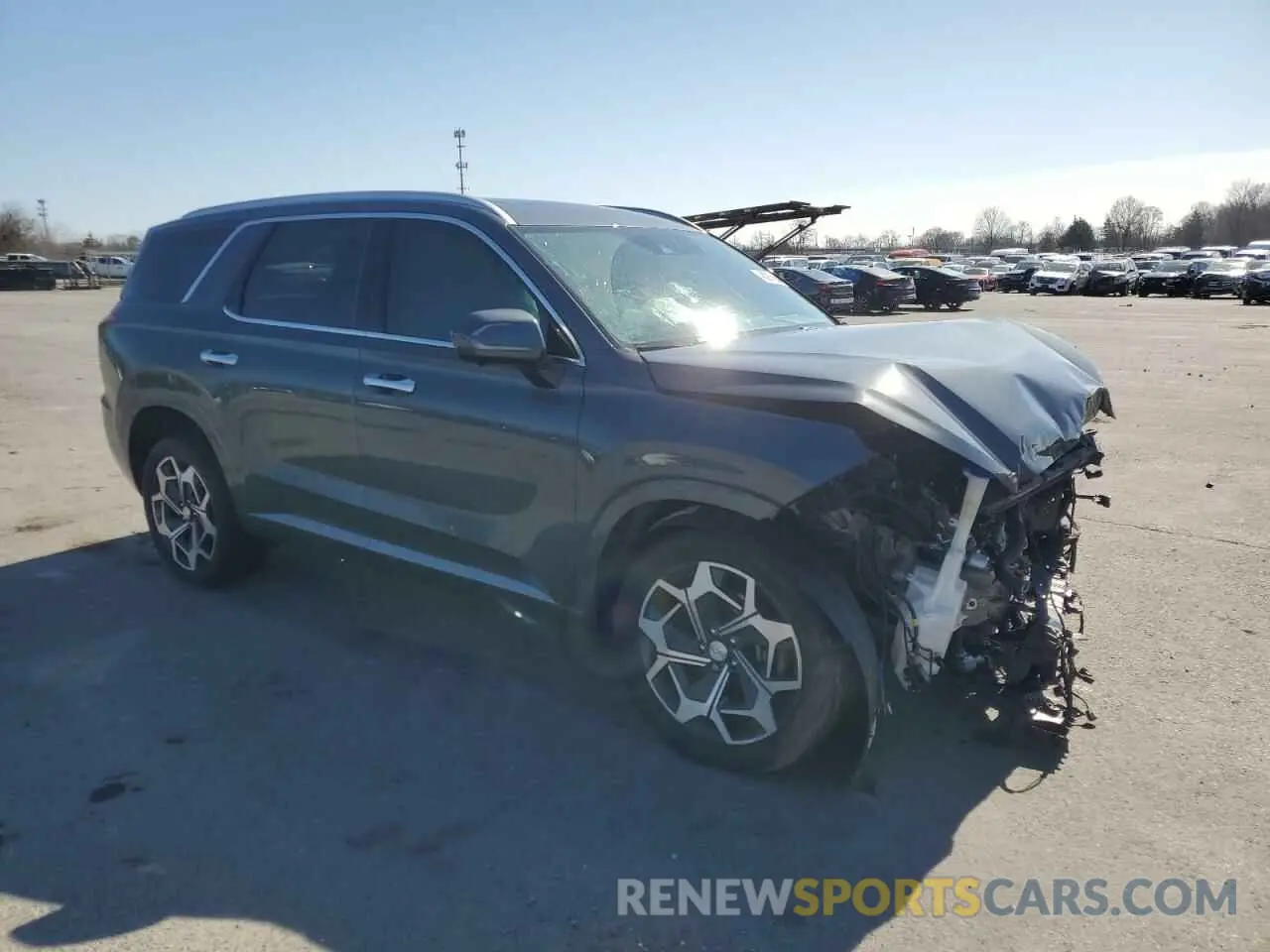 4 fotografías del automóvil dañado KM8R7DHE6NU392875 HYUNDAI PALISADE 2022