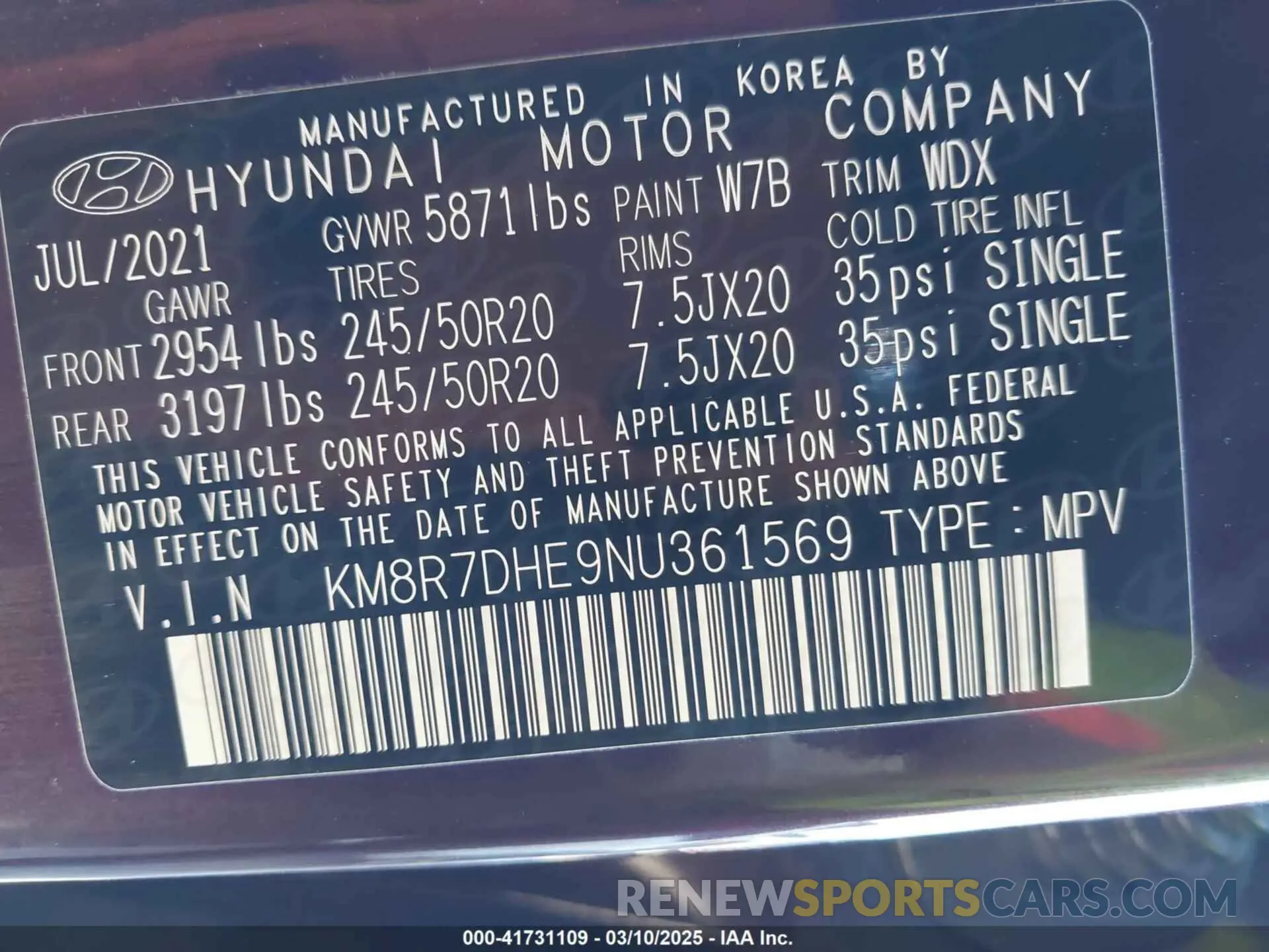 9 fotografías del automóvil dañado KM8R7DHE9NU361569 HYUNDAI PALISADE 2022