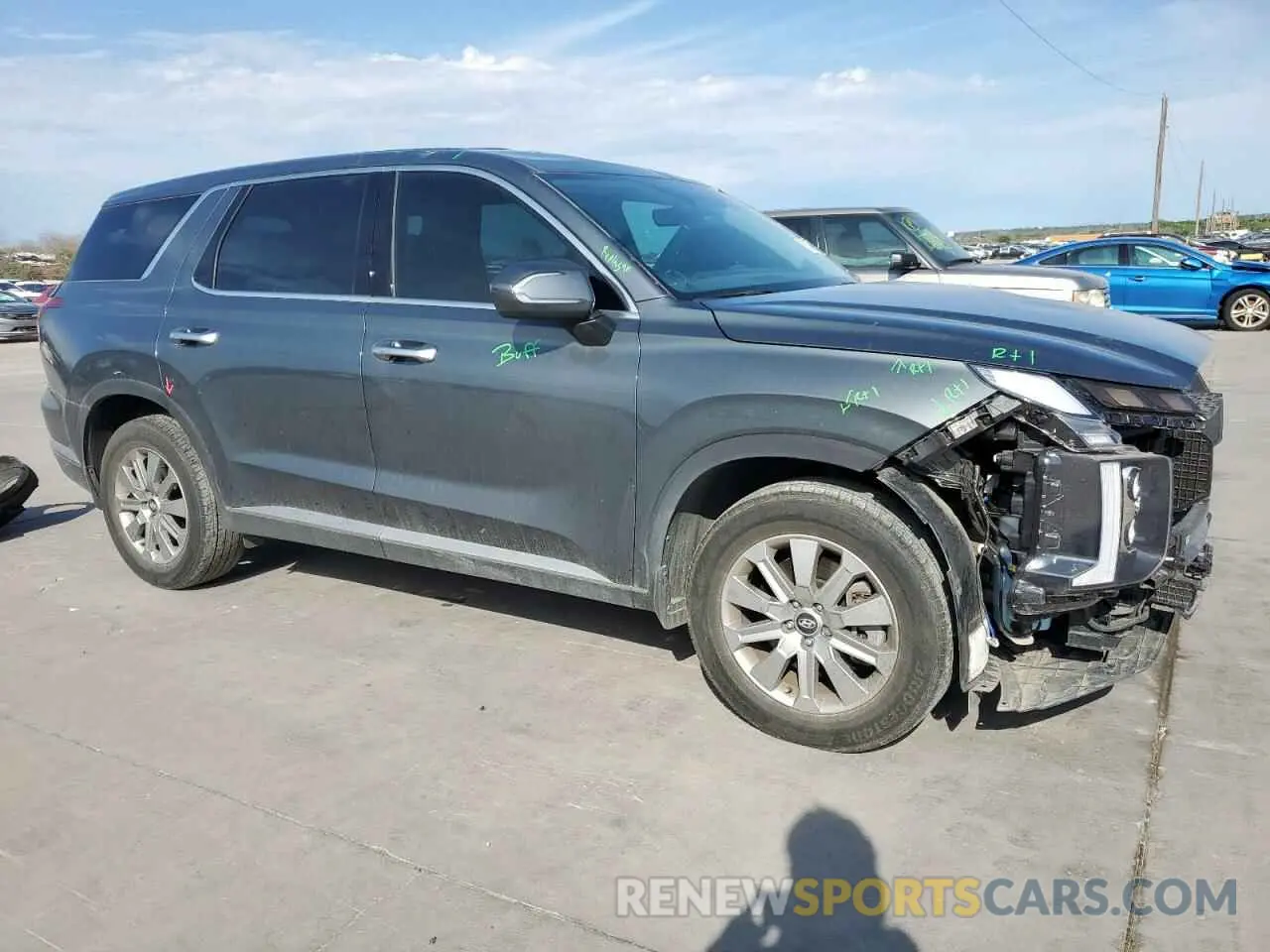4 fotografías del automóvil dañado KM8R14GE3PU559943 HYUNDAI PALISADE 2023