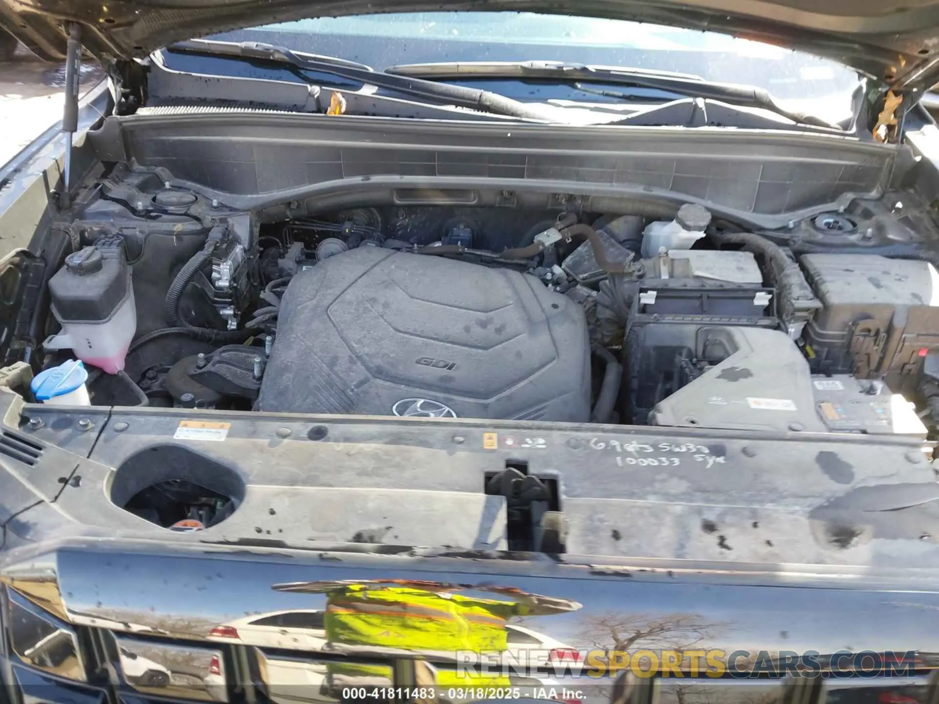 10 fotografías del automóvil dañado KM8R3DGE3PU499396 HYUNDAI PALISADE 2023