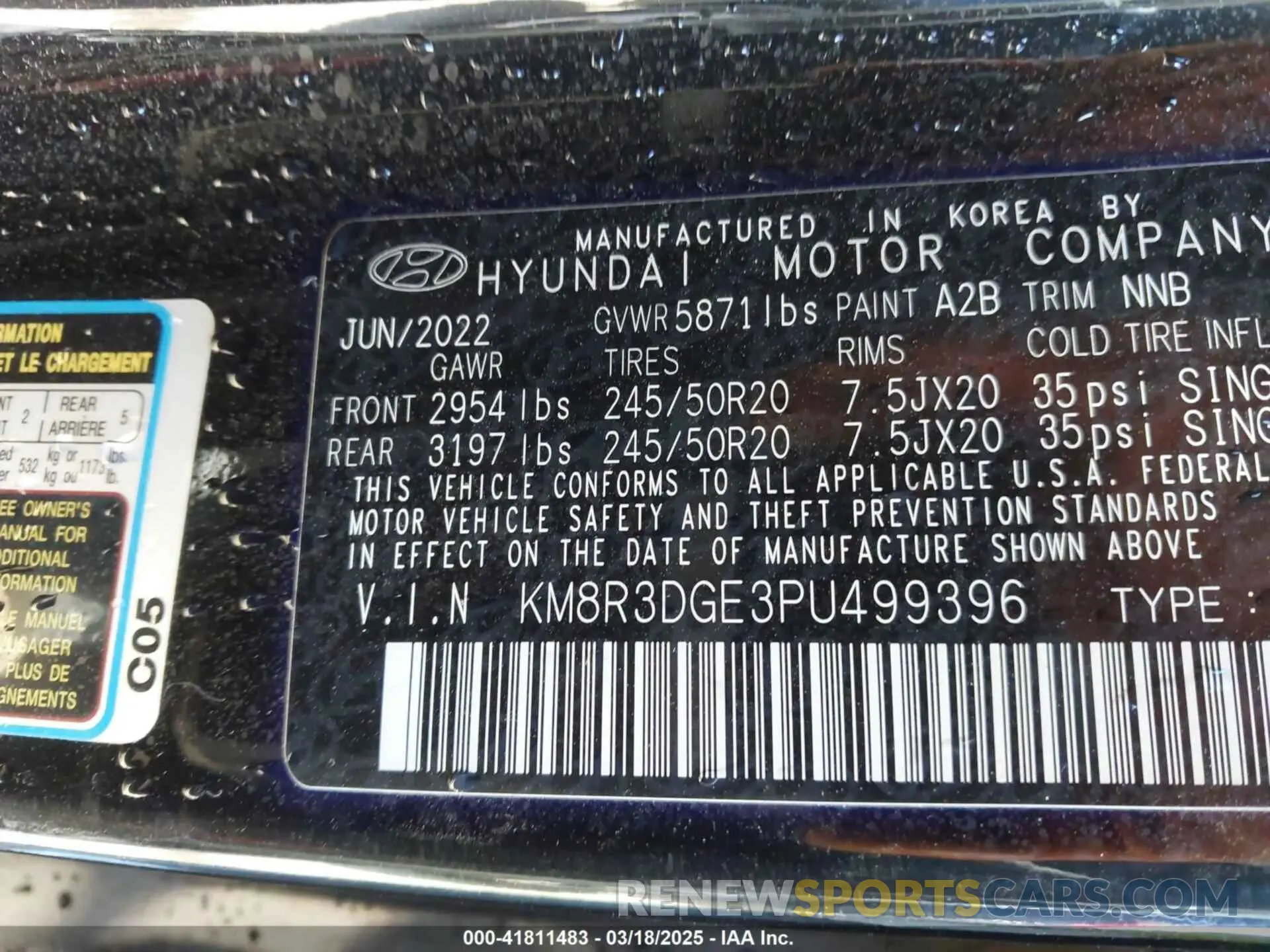 9 fotografías del automóvil dañado KM8R3DGE3PU499396 HYUNDAI PALISADE 2023