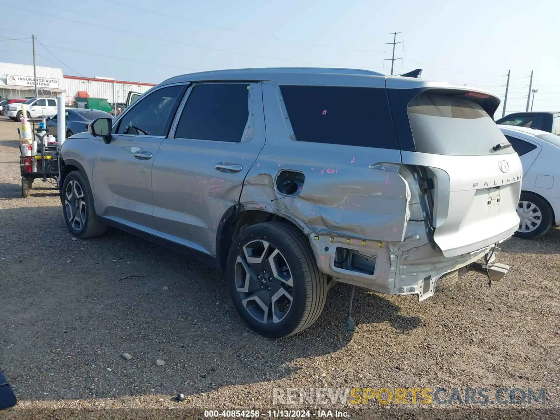 3 fotografías del automóvil dañado KM8R44GE0PU569790 HYUNDAI PALISADE 2023