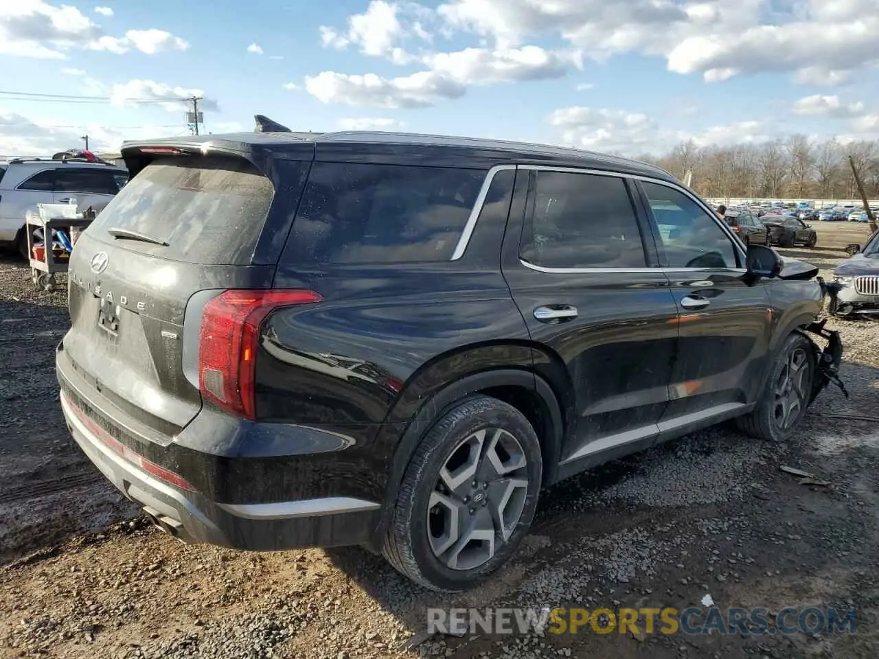 3 fotografías del automóvil dañado KM8R4DGE1PU595489 HYUNDAI PALISADE 2023