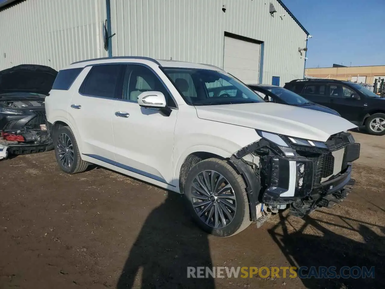 4 fotografías del automóvil dañado KM8R5DGE3PU598908 HYUNDAI PALISADE 2023