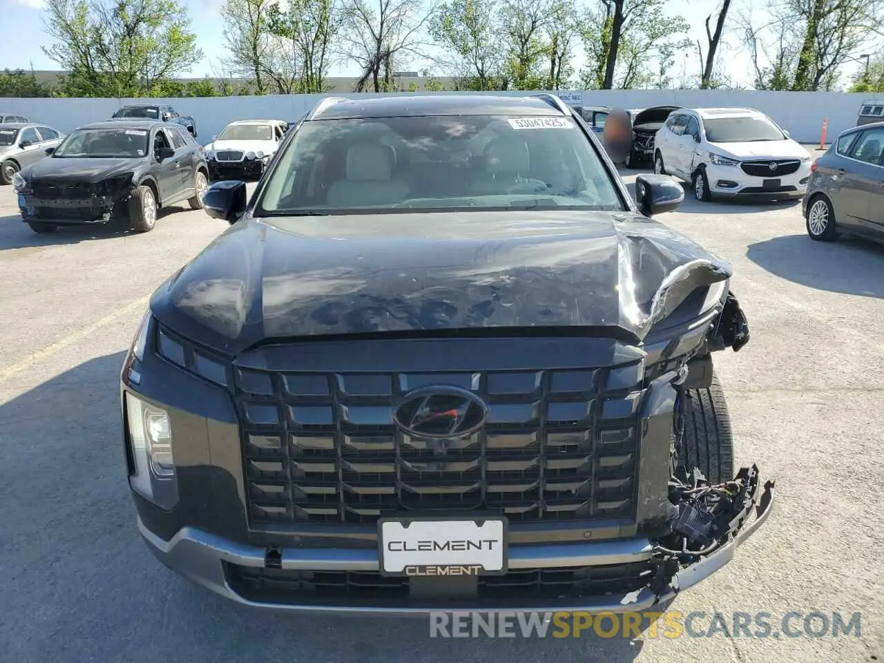 5 fotografías del automóvil dañado KM8R5DGE3PU633107 HYUNDAI PALISADE 2023