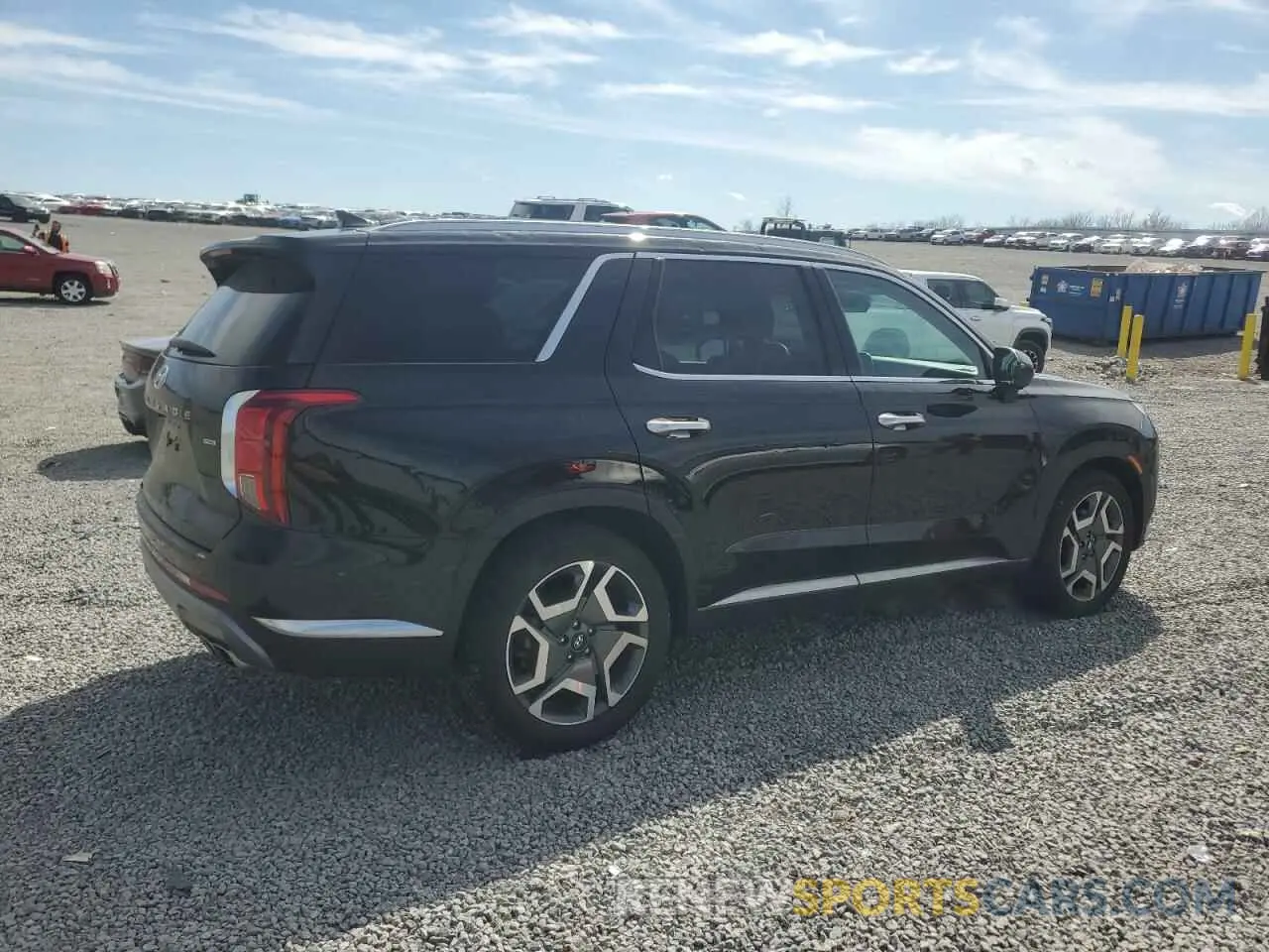 3 fotografías del automóvil dañado KM8R5DGE6PU516945 HYUNDAI PALISADE 2023
