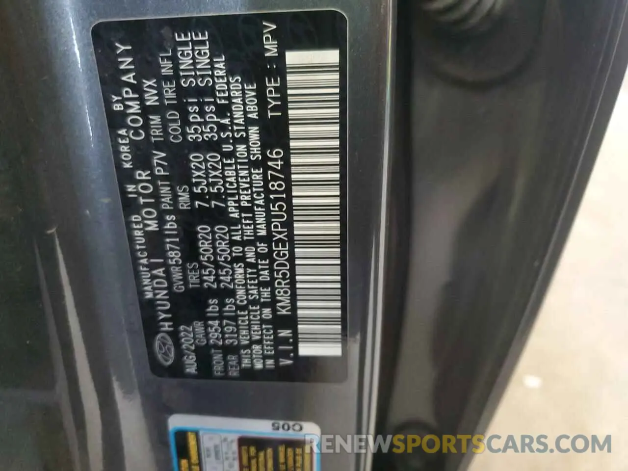 14 fotografías del automóvil dañado KM8R5DGEXPU518746 HYUNDAI PALISADE 2023