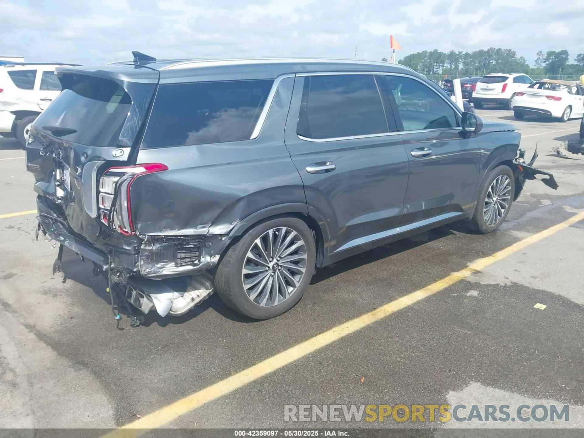 4 fotografías del automóvil dañado KM8R74GE3PU625518 HYUNDAI PALISADE 2023