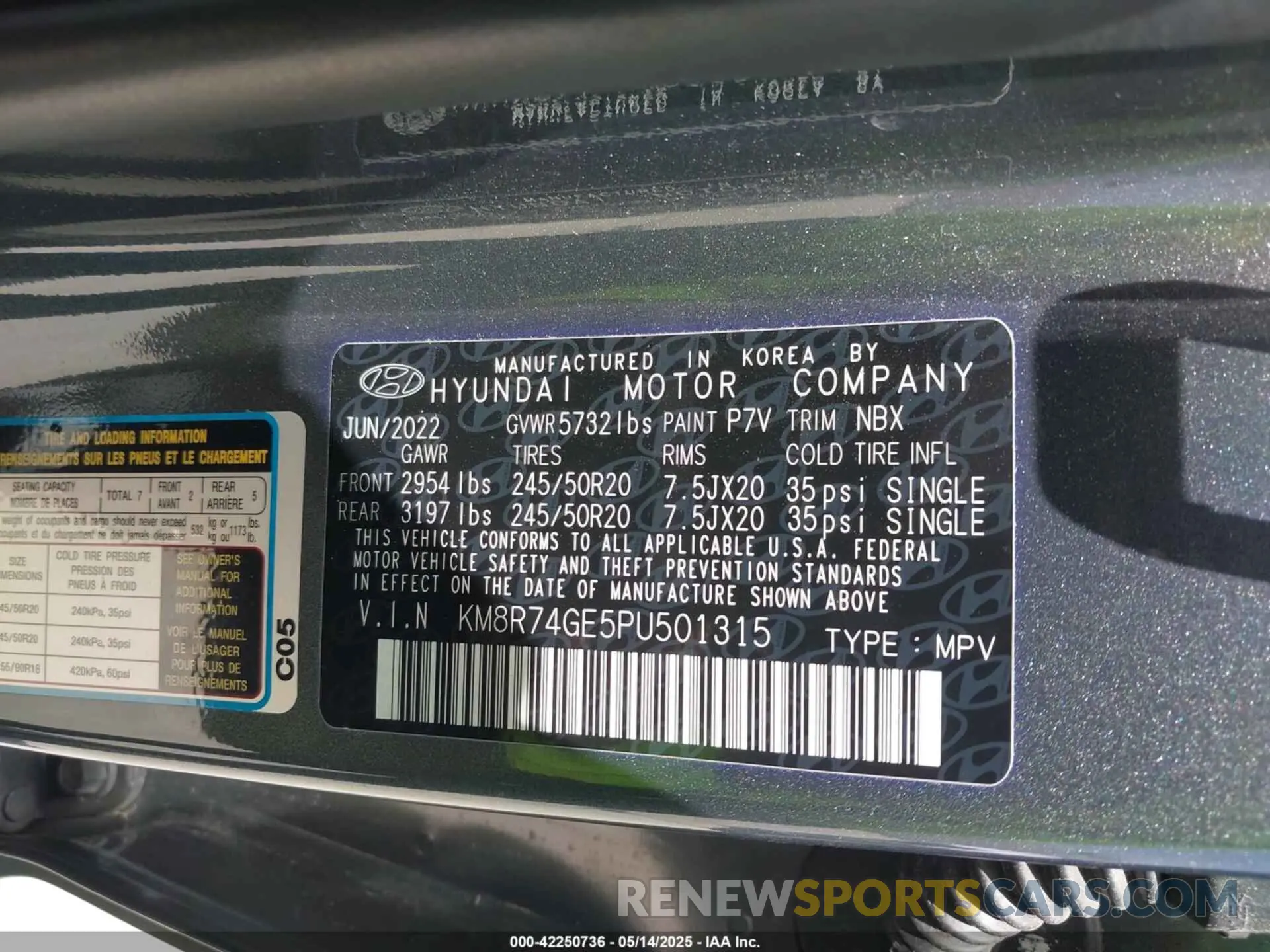 9 fotografías del automóvil dañado KM8R74GE5PU501315 HYUNDAI PALISADE 2023