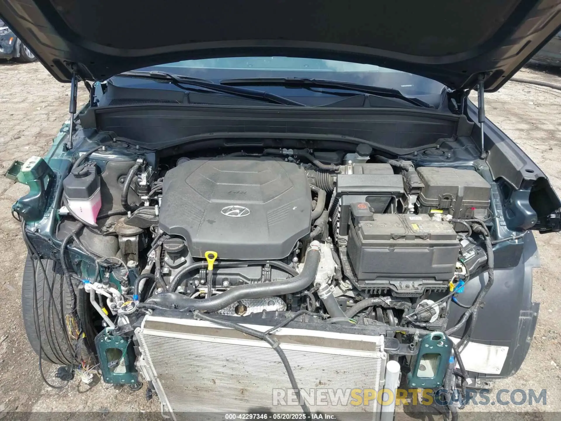 10 fotografías del automóvil dañado KM8R74GE5PU620210 HYUNDAI PALISADE 2023