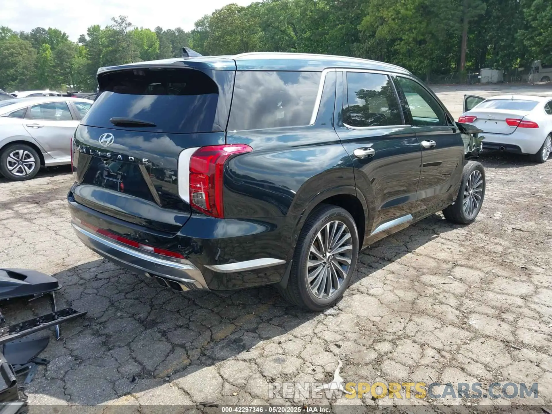 4 fotografías del automóvil dañado KM8R74GE5PU620210 HYUNDAI PALISADE 2023