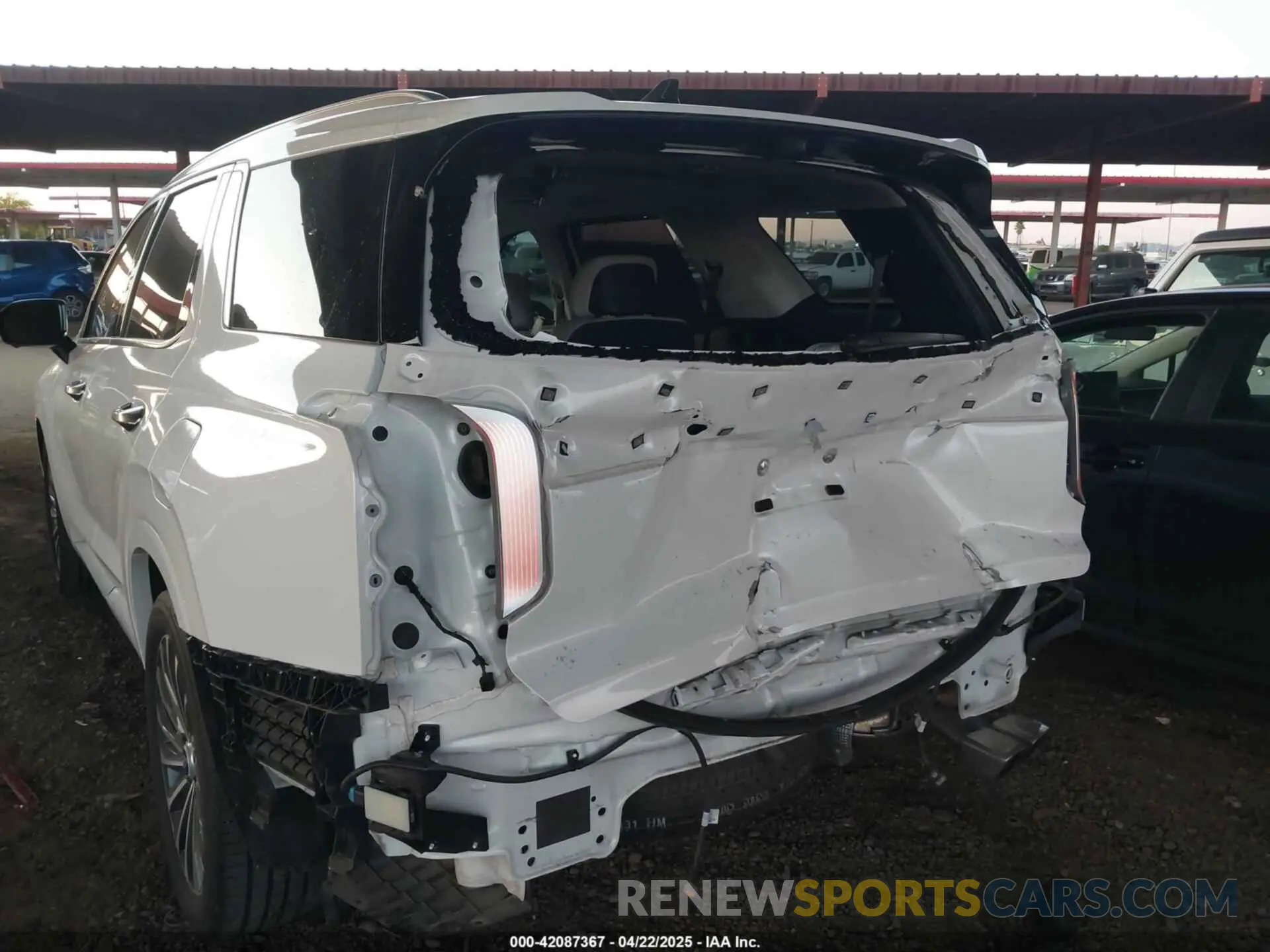 6 fotografías del automóvil dañado KM8R74GE7PU590854 HYUNDAI PALISADE 2023