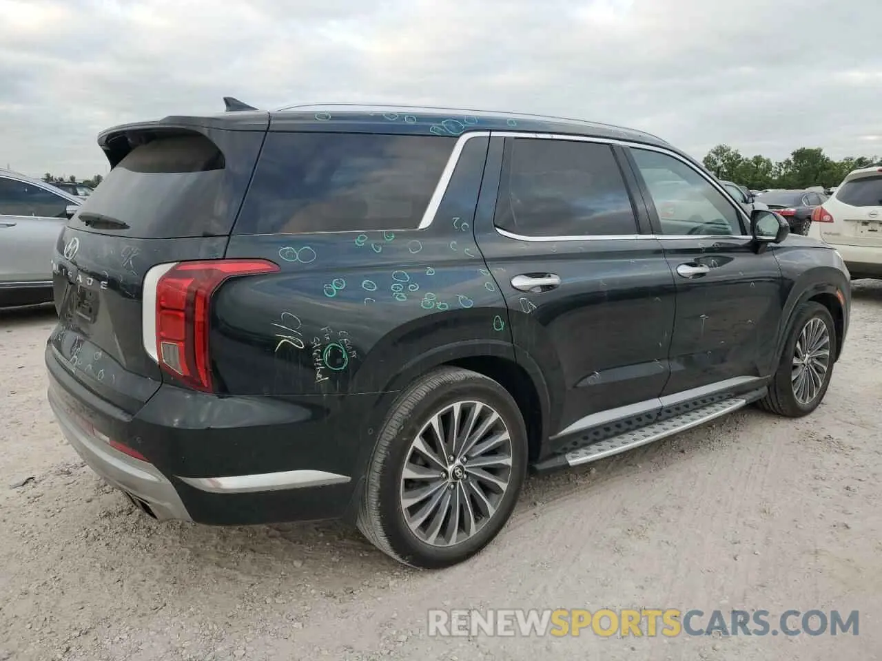 3 fotografías del automóvil dañado KM8R74GE7PU641494 HYUNDAI PALISADE 2023