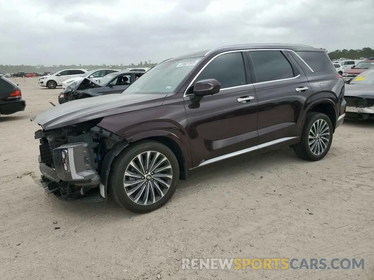 1 fotografías del automóvil dañado KM8R74GE9PU610179 HYUNDAI PALISADE 2023