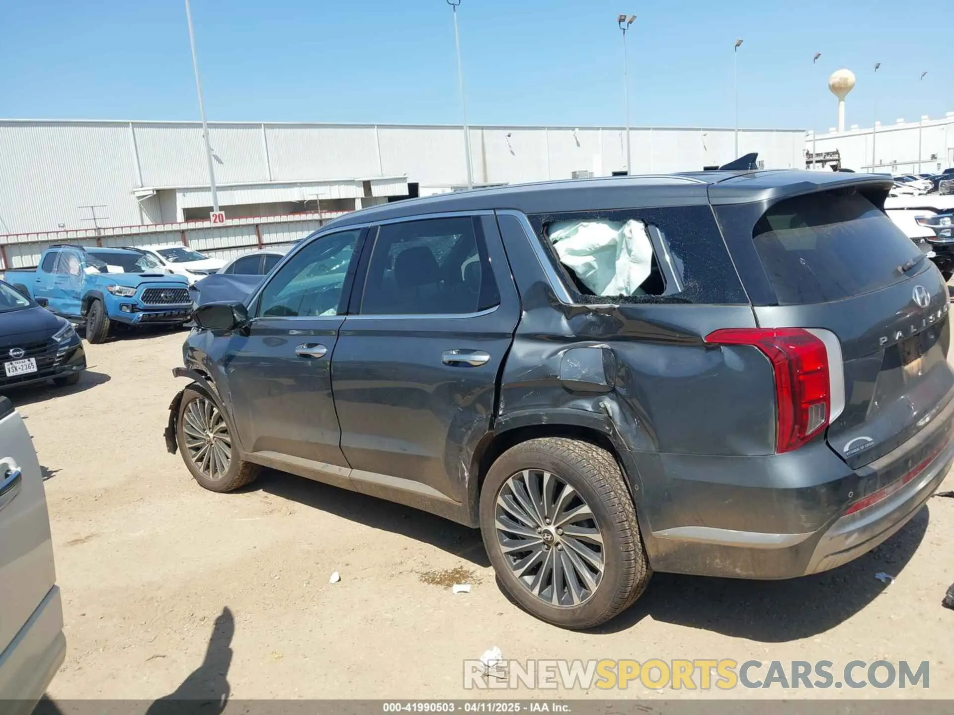 14 fotografías del automóvil dañado KM8R74GEXPU517333 HYUNDAI PALISADE 2023