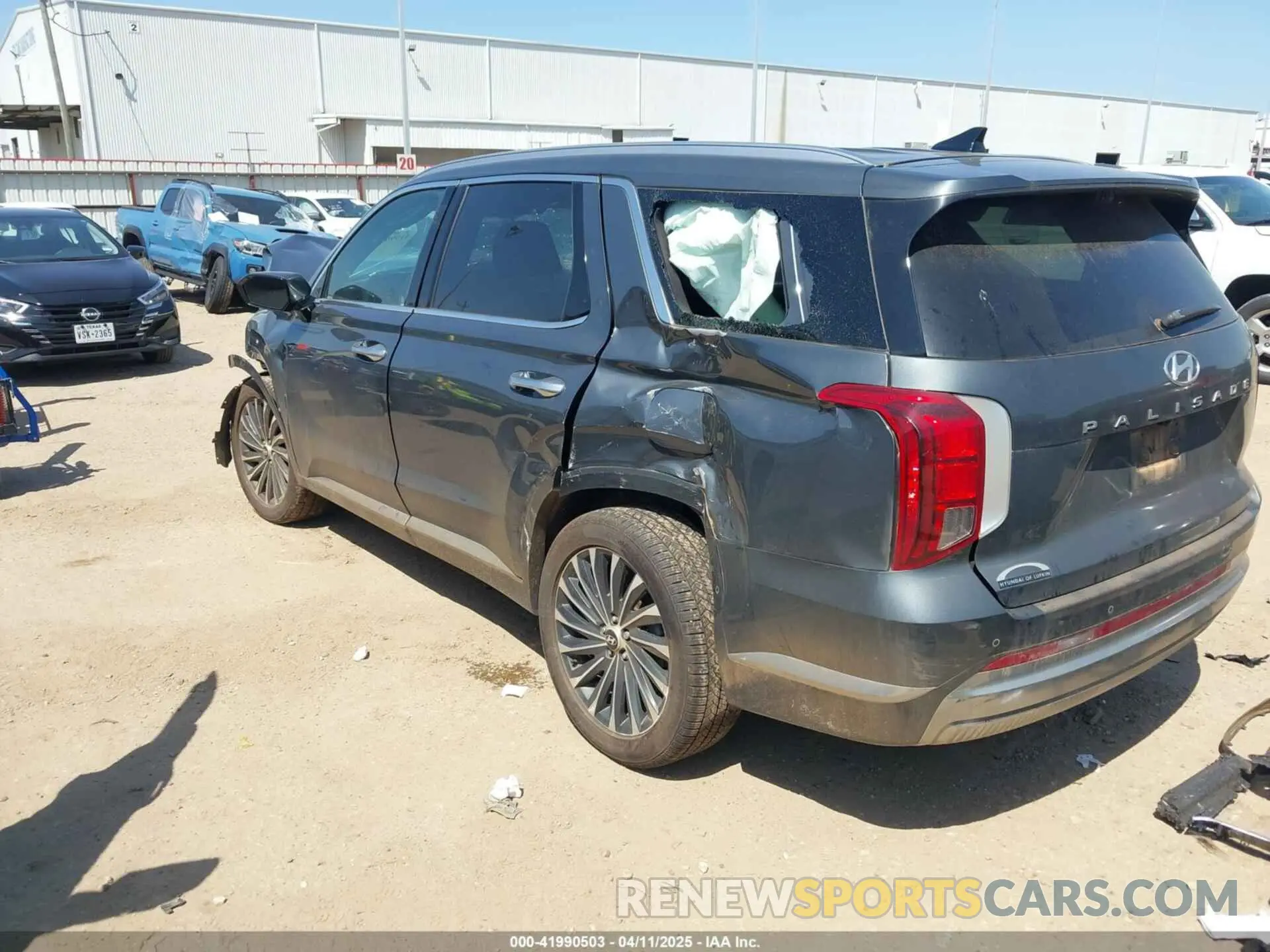 3 fotografías del automóvil dañado KM8R74GEXPU517333 HYUNDAI PALISADE 2023