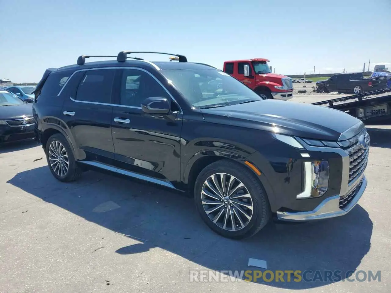 4 fotografías del automóvil dañado KM8R74GEXPU544127 HYUNDAI PALISADE 2023