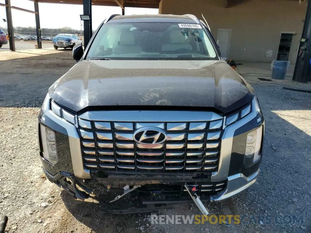 5 fotografías del automóvil dañado KM8R7DGE0PU584622 HYUNDAI PALISADE 2023