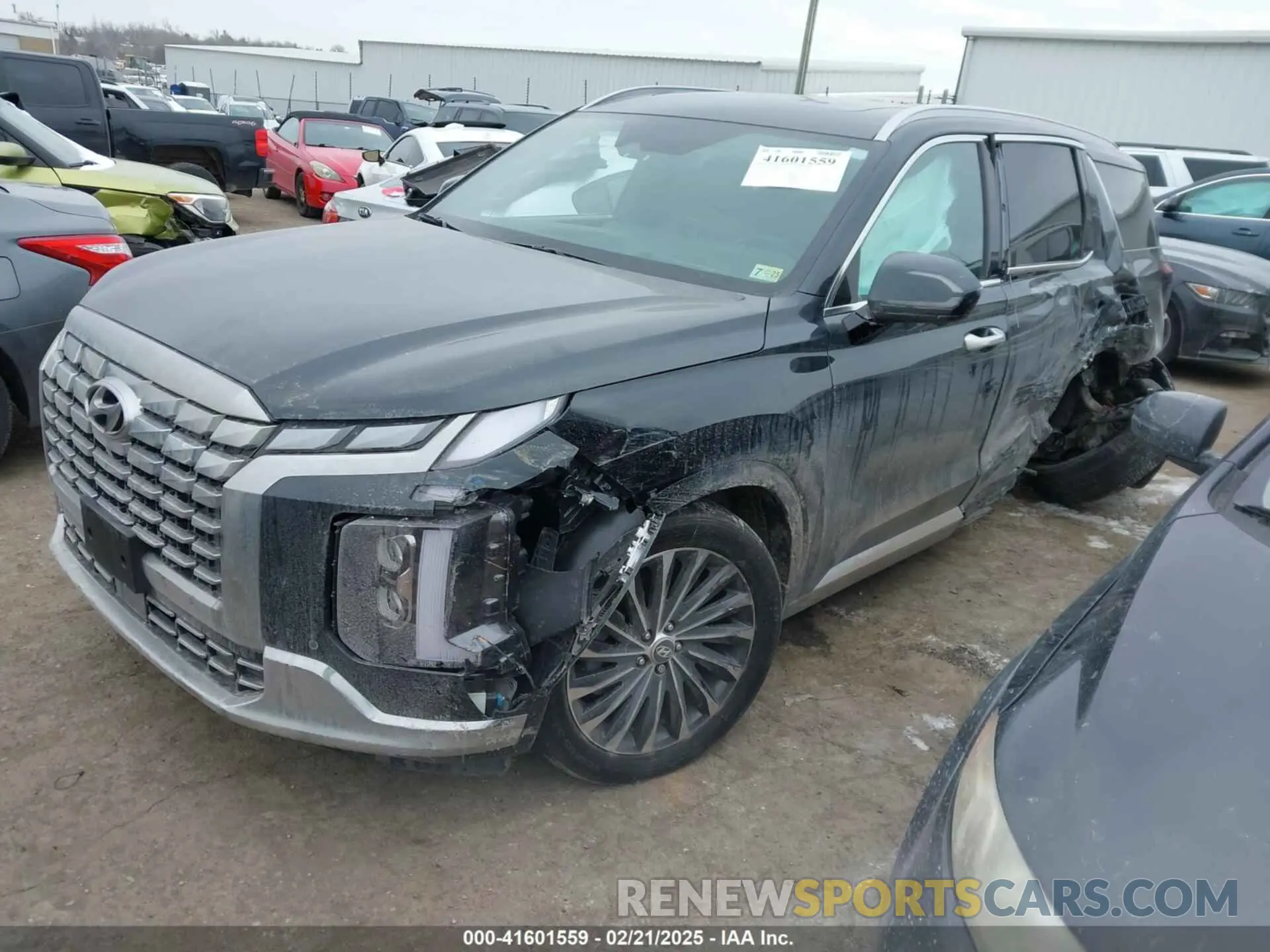 2 fotografías del automóvil dañado KM8R7DGE0PU640381 HYUNDAI PALISADE 2023