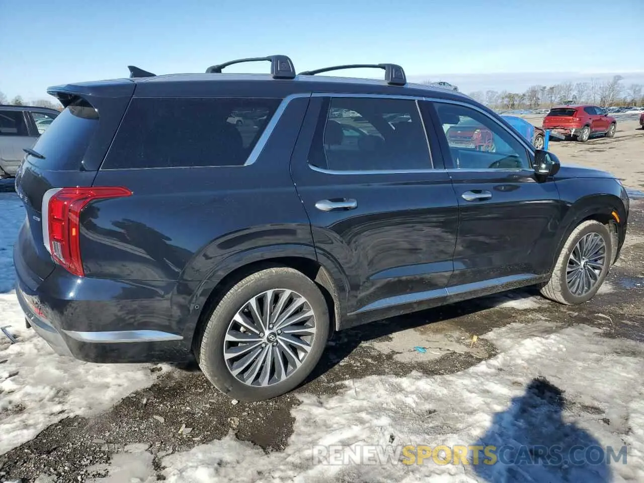 3 fotografías del automóvil dañado KM8R7DGE2PU567952 HYUNDAI PALISADE 2023