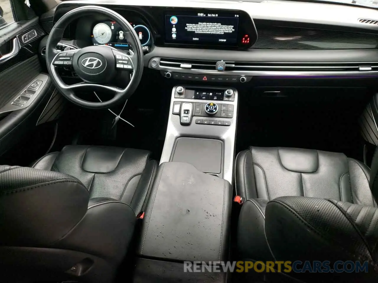 8 fotografías del automóvil dañado KM8R7DGE5PU513948 HYUNDAI PALISADE 2023