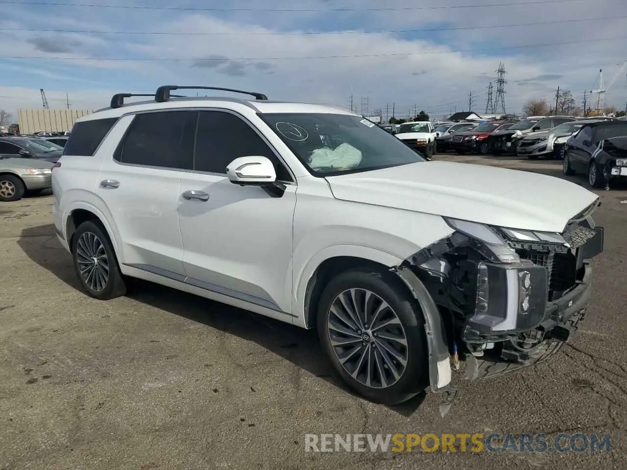 4 fotografías del automóvil dañado KM8R7DGE7PU497008 HYUNDAI PALISADE 2023