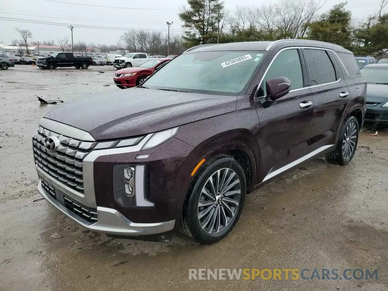 1 fotografías del automóvil dañado KM8R7DGE7PU519122 HYUNDAI PALISADE 2023