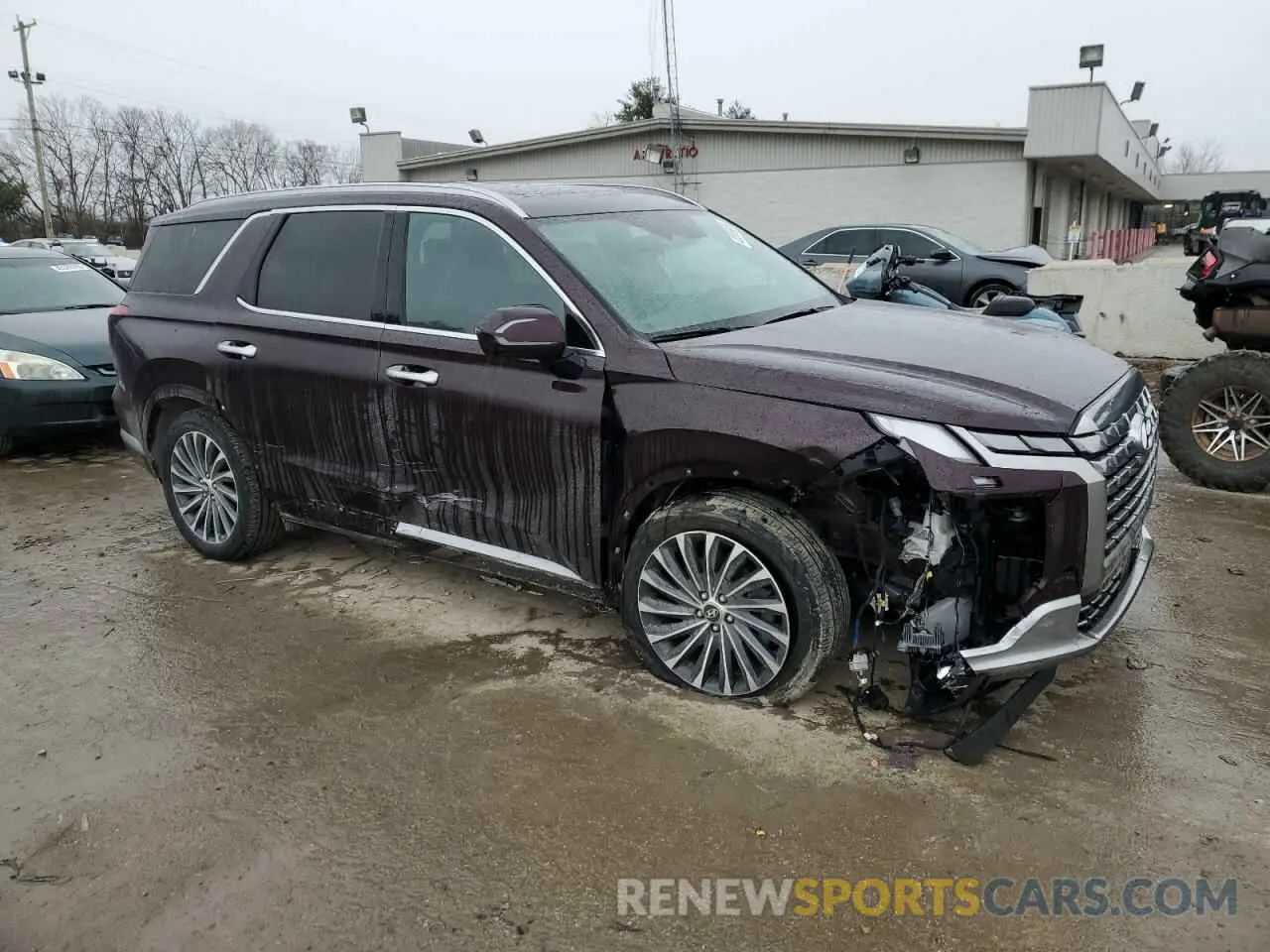 4 fotografías del automóvil dañado KM8R7DGE7PU519122 HYUNDAI PALISADE 2023