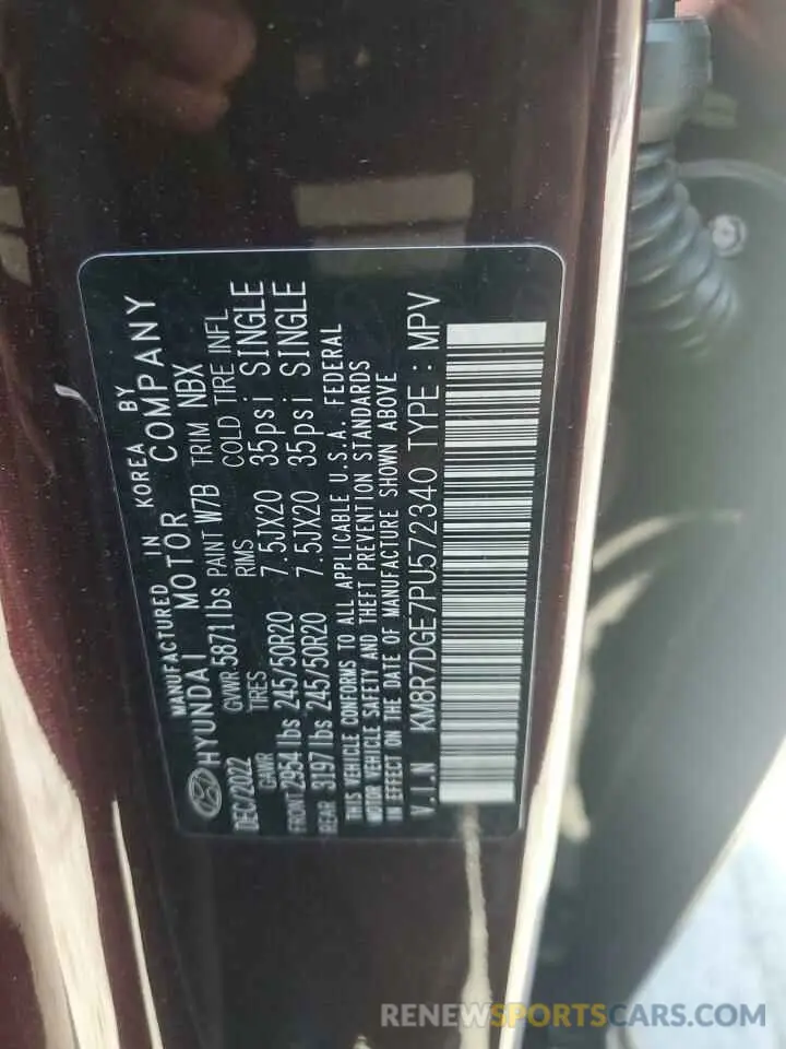 13 fotografías del automóvil dañado KM8R7DGE7PU572340 HYUNDAI PALISADE 2023