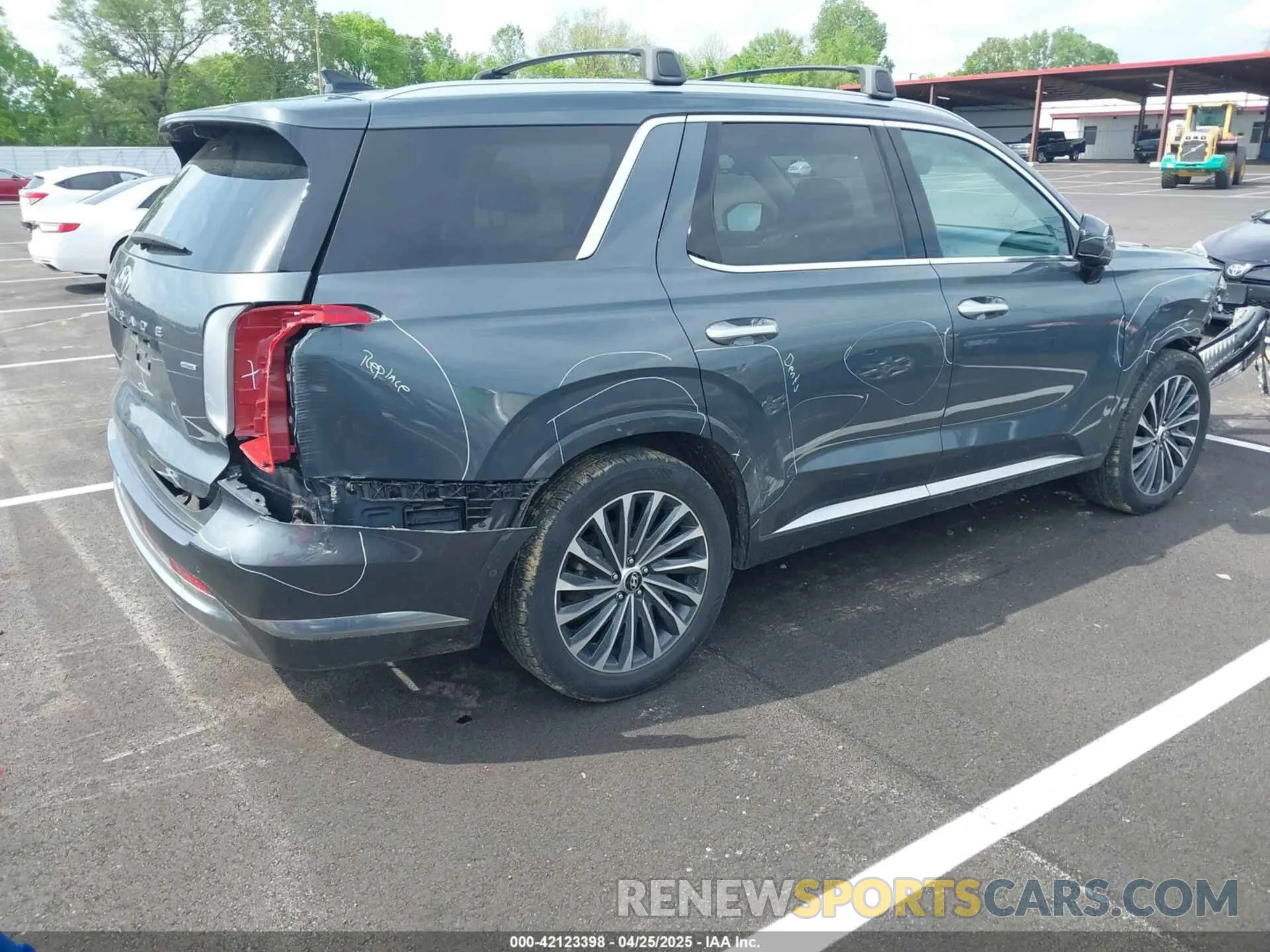 4 fotografías del automóvil dañado KM8R7DGE8PU558348 HYUNDAI PALISADE 2023