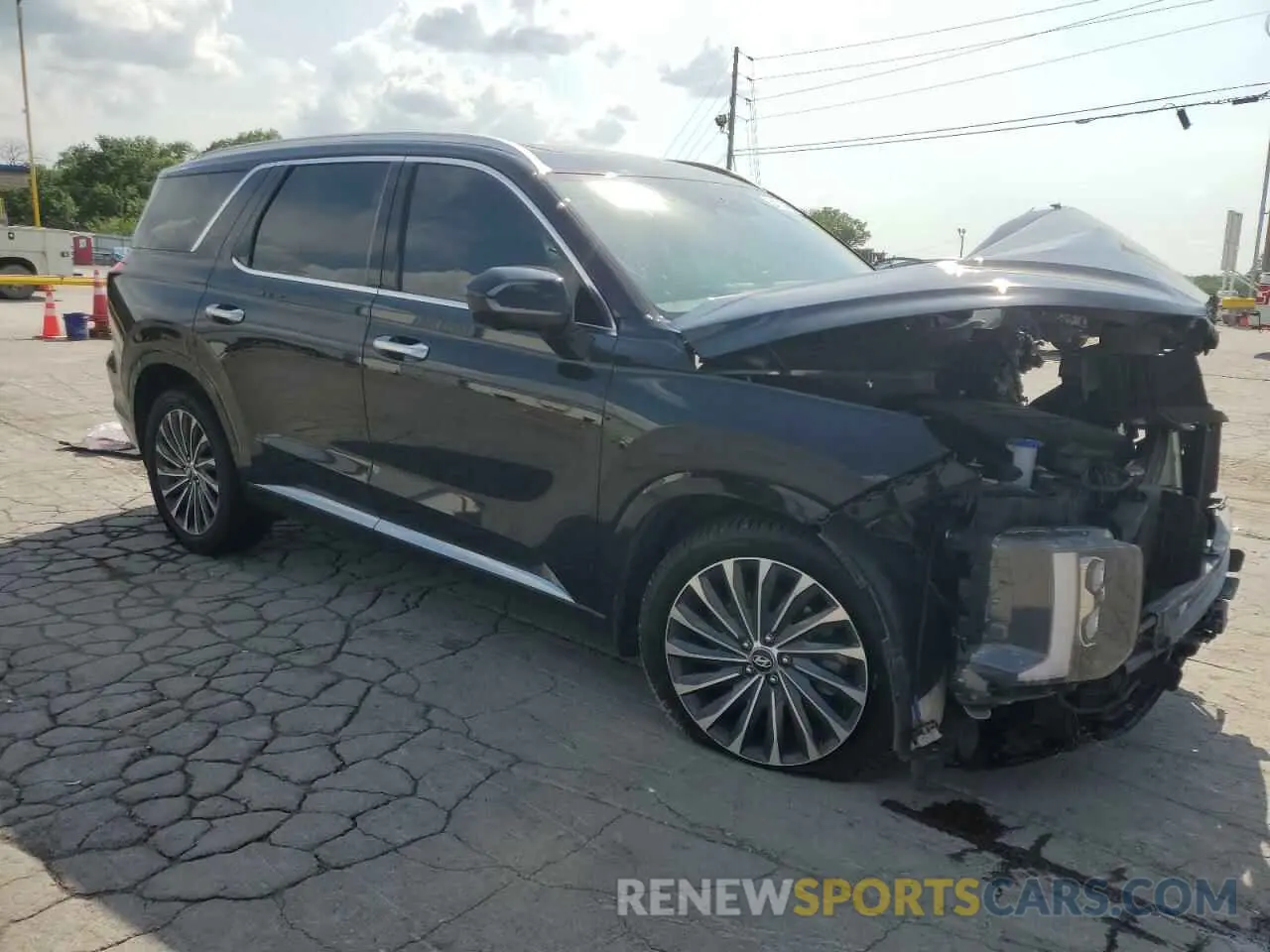 4 fotografías del automóvil dañado KM8R7DGE9PU535127 HYUNDAI PALISADE 2023