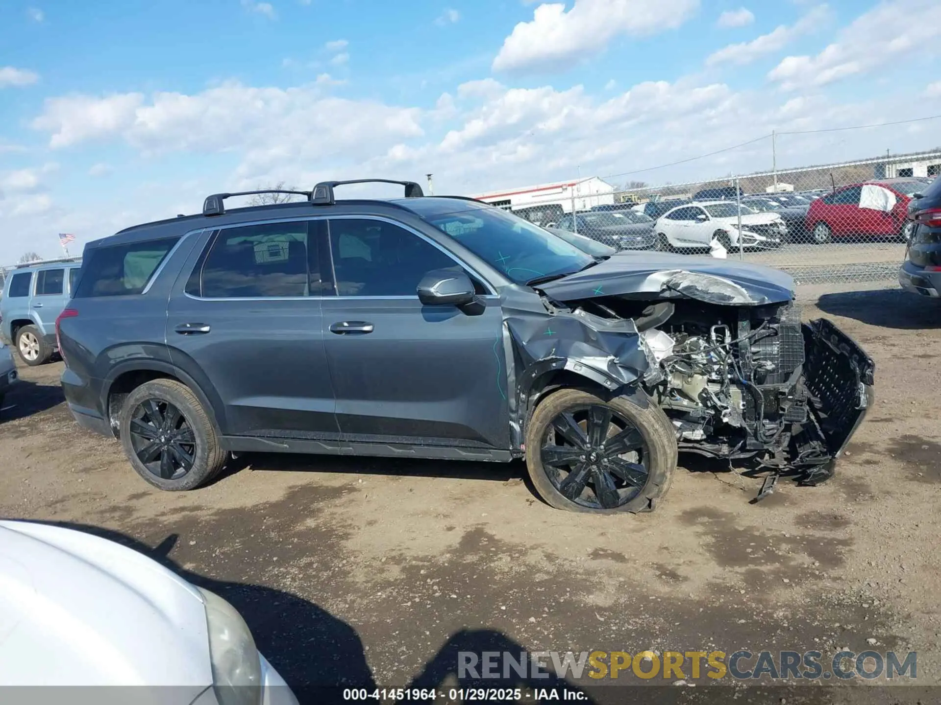 13 fotografías del automóvil dañado KM8R3DGE5RU731547 HYUNDAI PALISADE 2024