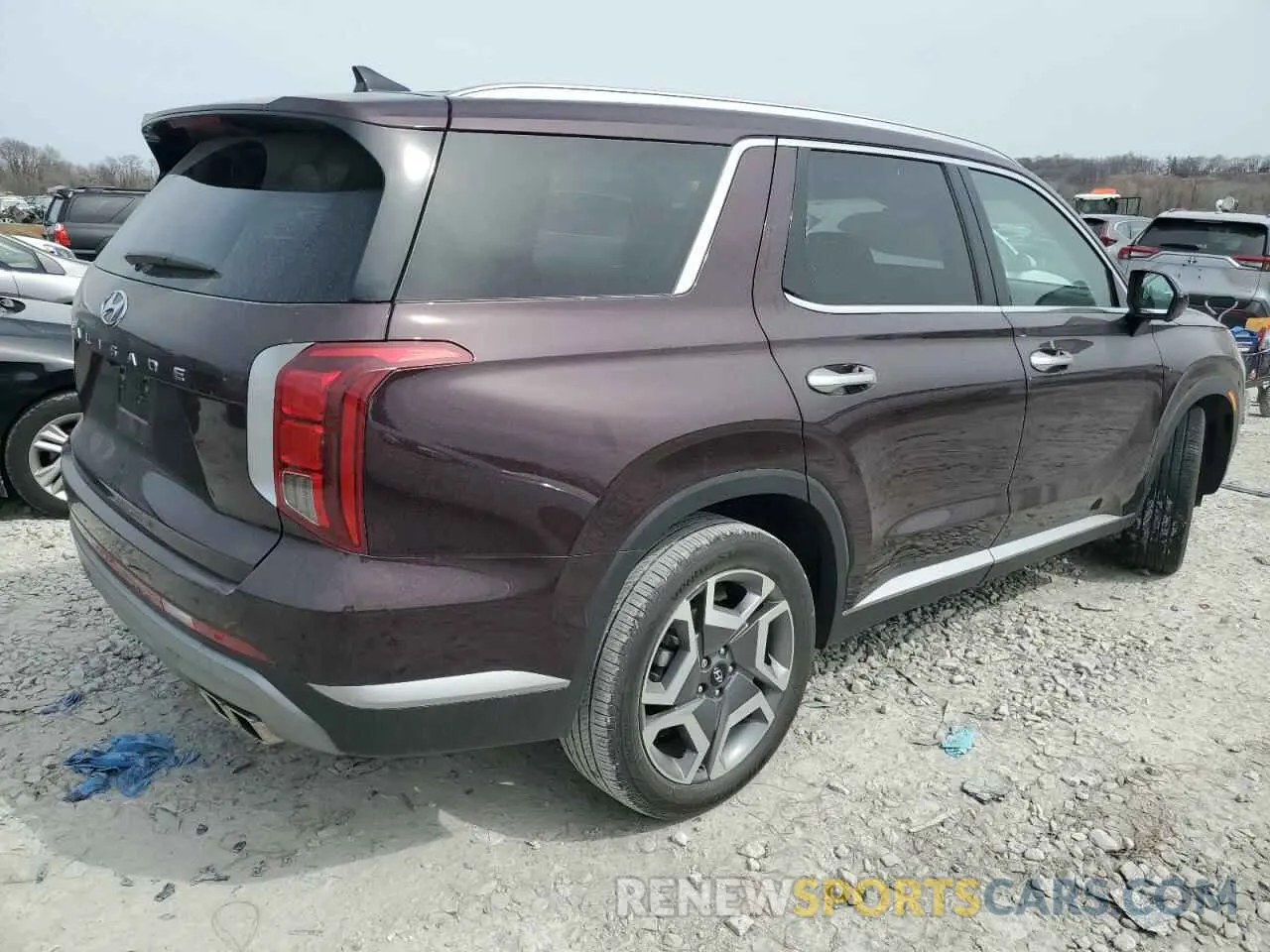 3 fotografías del automóvil dañado KM8R44GEXRU704020 HYUNDAI PALISADE 2024