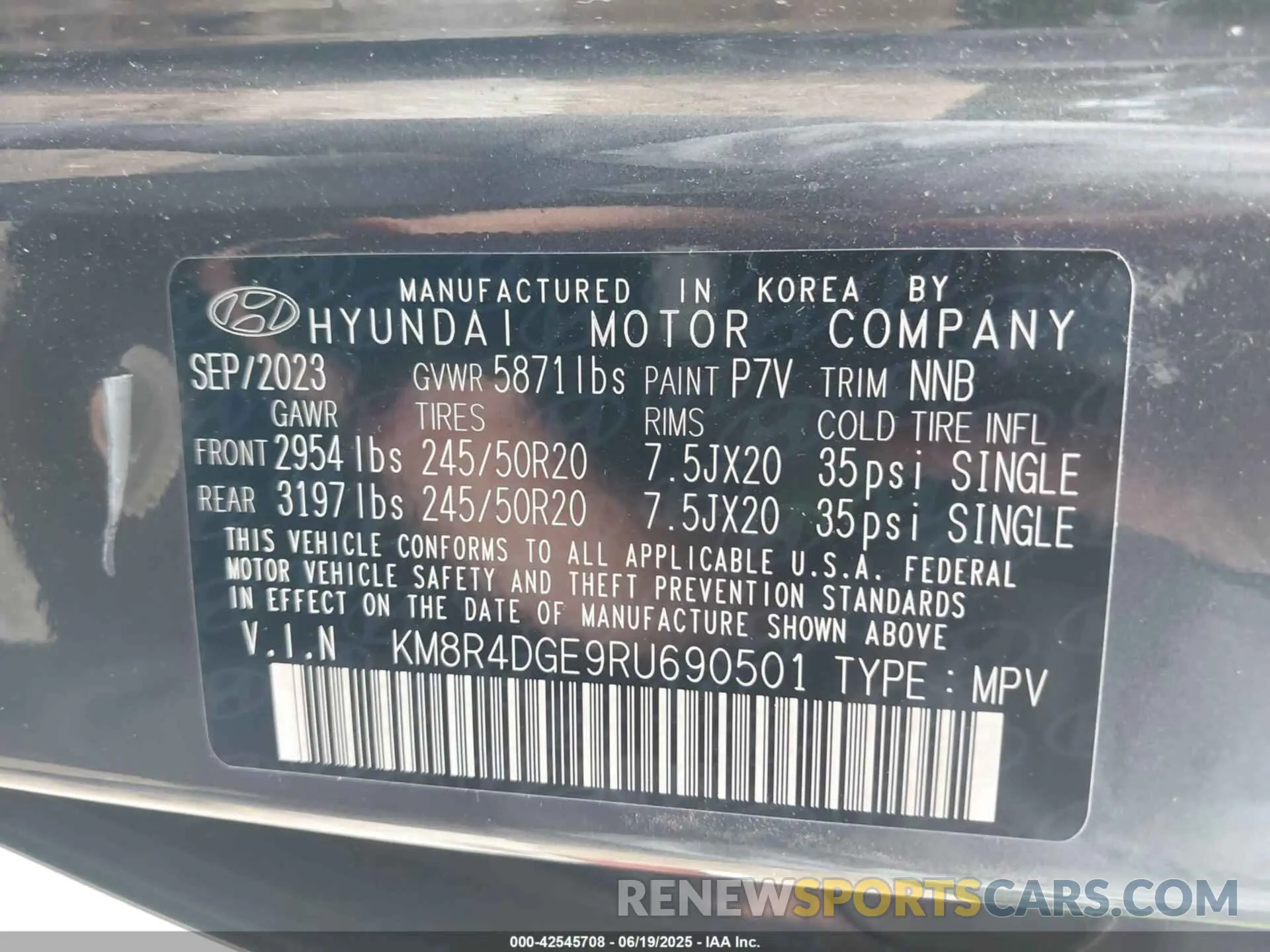 9 fotografías del automóvil dañado KM8R4DGE9RU690501 HYUNDAI PALISADE 2024