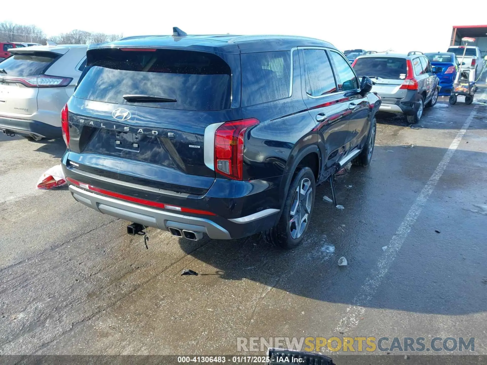 4 fotografías del automóvil dañado KM8R4DGEXRU797167 HYUNDAI PALISADE 2024
