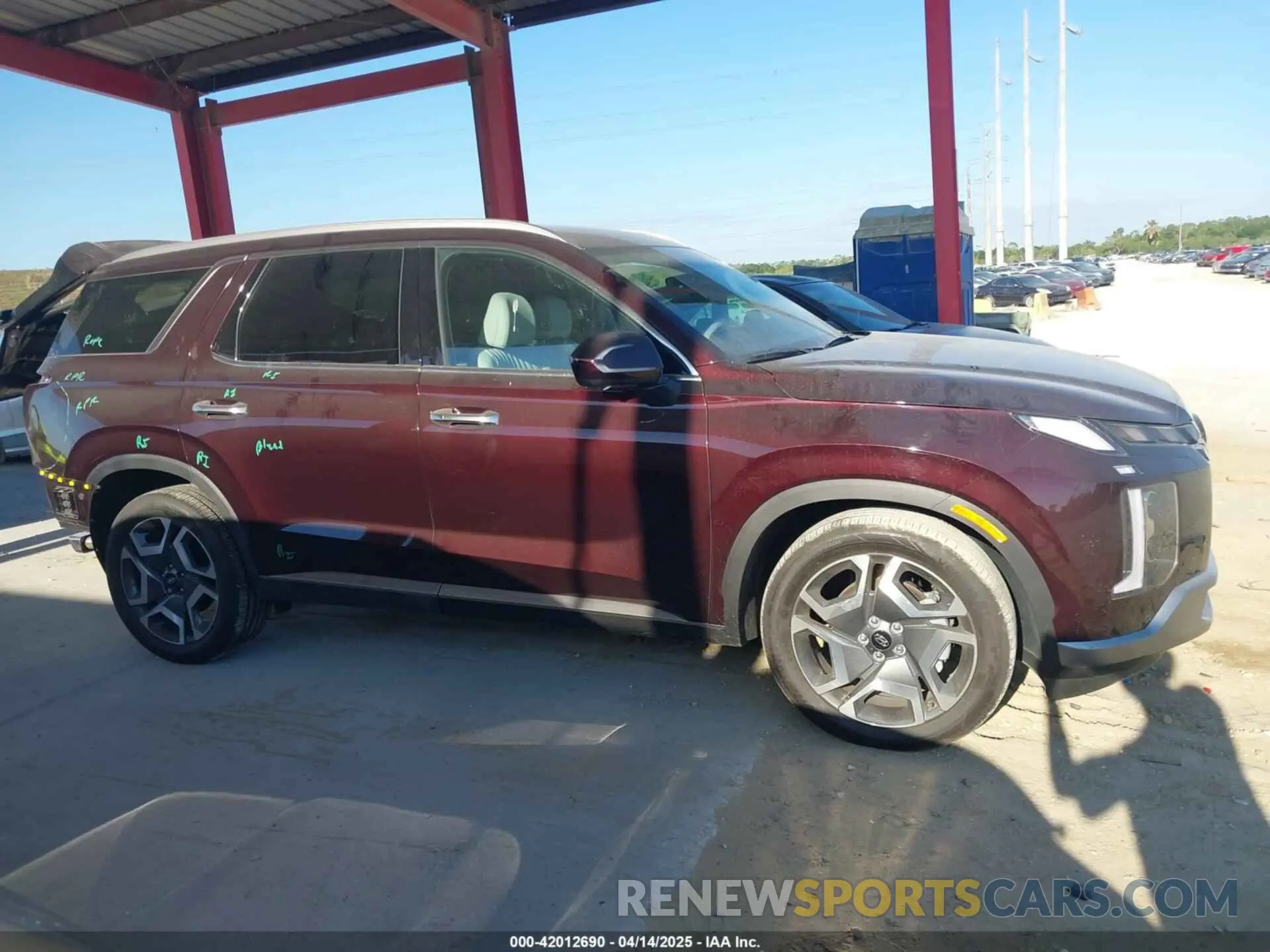 14 fotografías del automóvil dañado KM8R54GE2RU806263 HYUNDAI PALISADE 2024