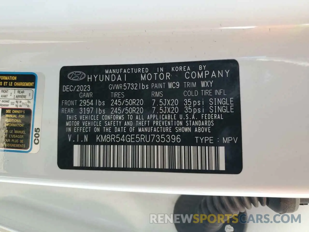 13 fotografías del automóvil dañado KM8R54GE5RU735396 HYUNDAI PALISADE 2024
