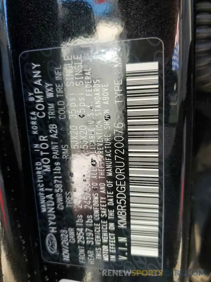 13 fotografías del automóvil dañado KM8R5DGE0RU720076 HYUNDAI PALISADE 2024