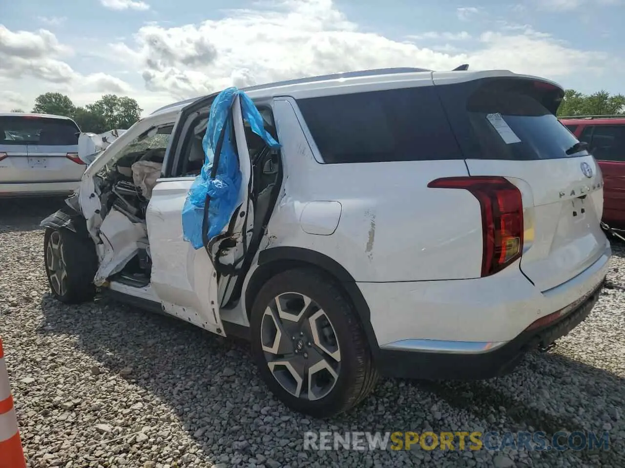 2 fotografías del automóvil dañado KM8R5DGE1RU664813 HYUNDAI PALISADE 2024